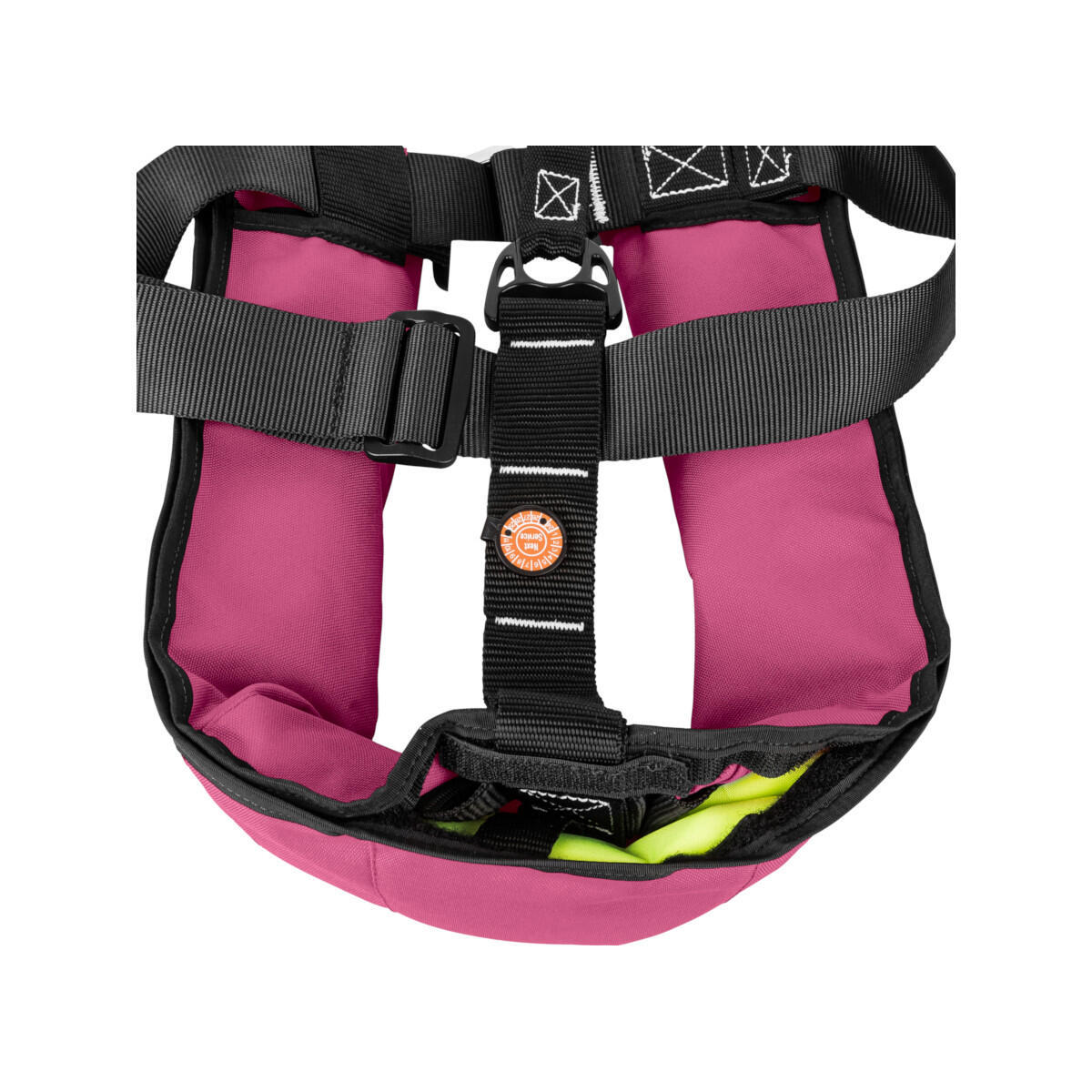 gilet de sauvetage automatique pour enfants 150N ISO avec harnais - rose 4/4