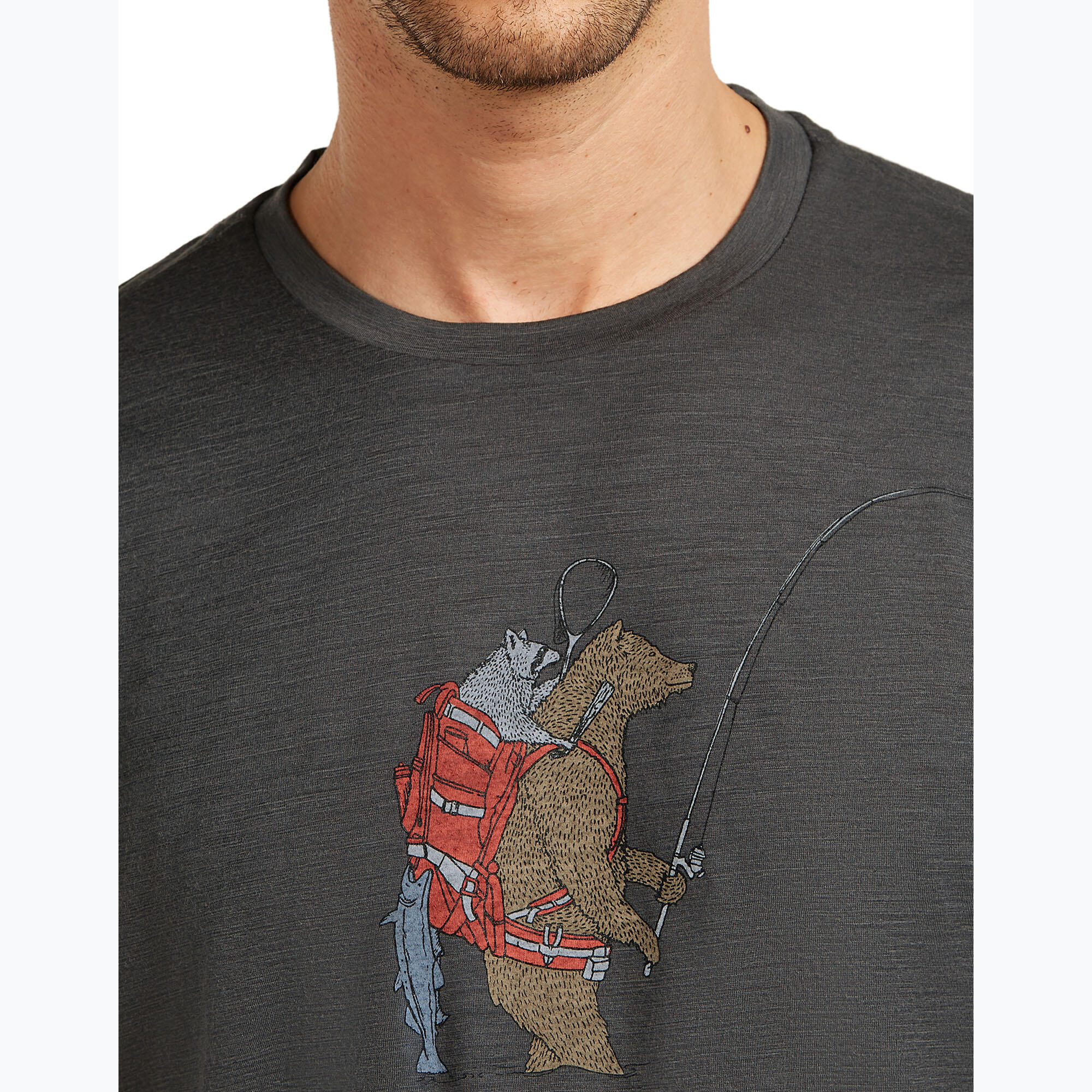 Koszulka męska icebreaker Merino 150 Tech Lite Bear Catch Tee 5/7