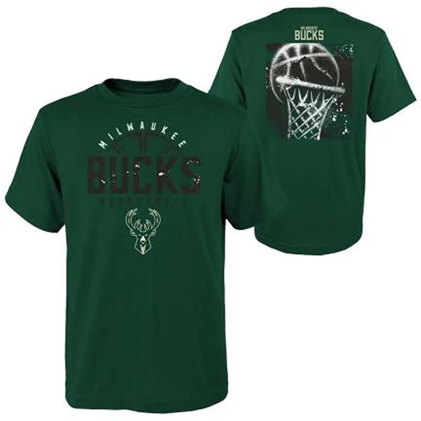 NBA Outerstuff Street Ball SS CTN TEE Milwaukee Bucks BL146 kids Longsleeve