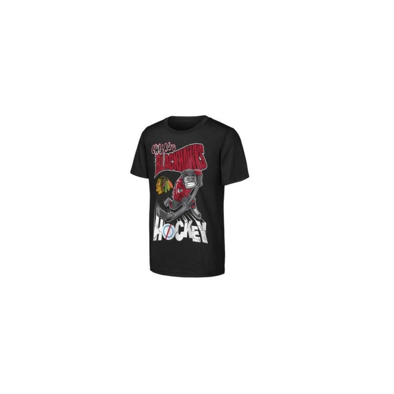 OS FW25 BREAKOUT mânecă scurtă tricou BLACKHAWKS BLACK YOUTH