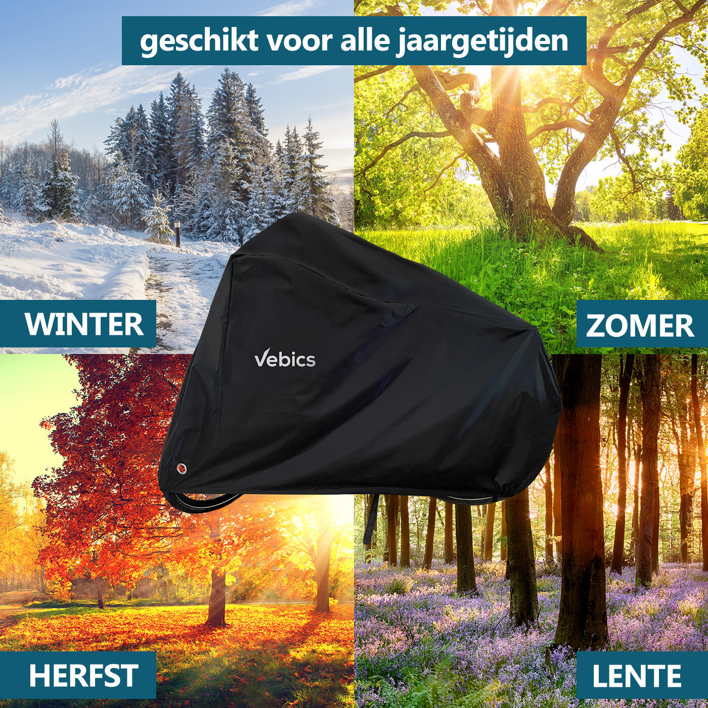 Fietshoes voor 1 Fiets Waterdicht - Fietsbeschermhoes - Fietscover - Fietszeil 4/6