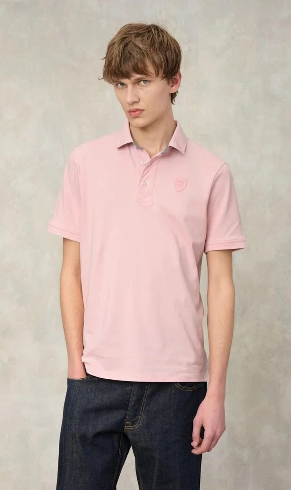 BLAUER Blauer USA Herren Polo ALBANS Pink 3/4