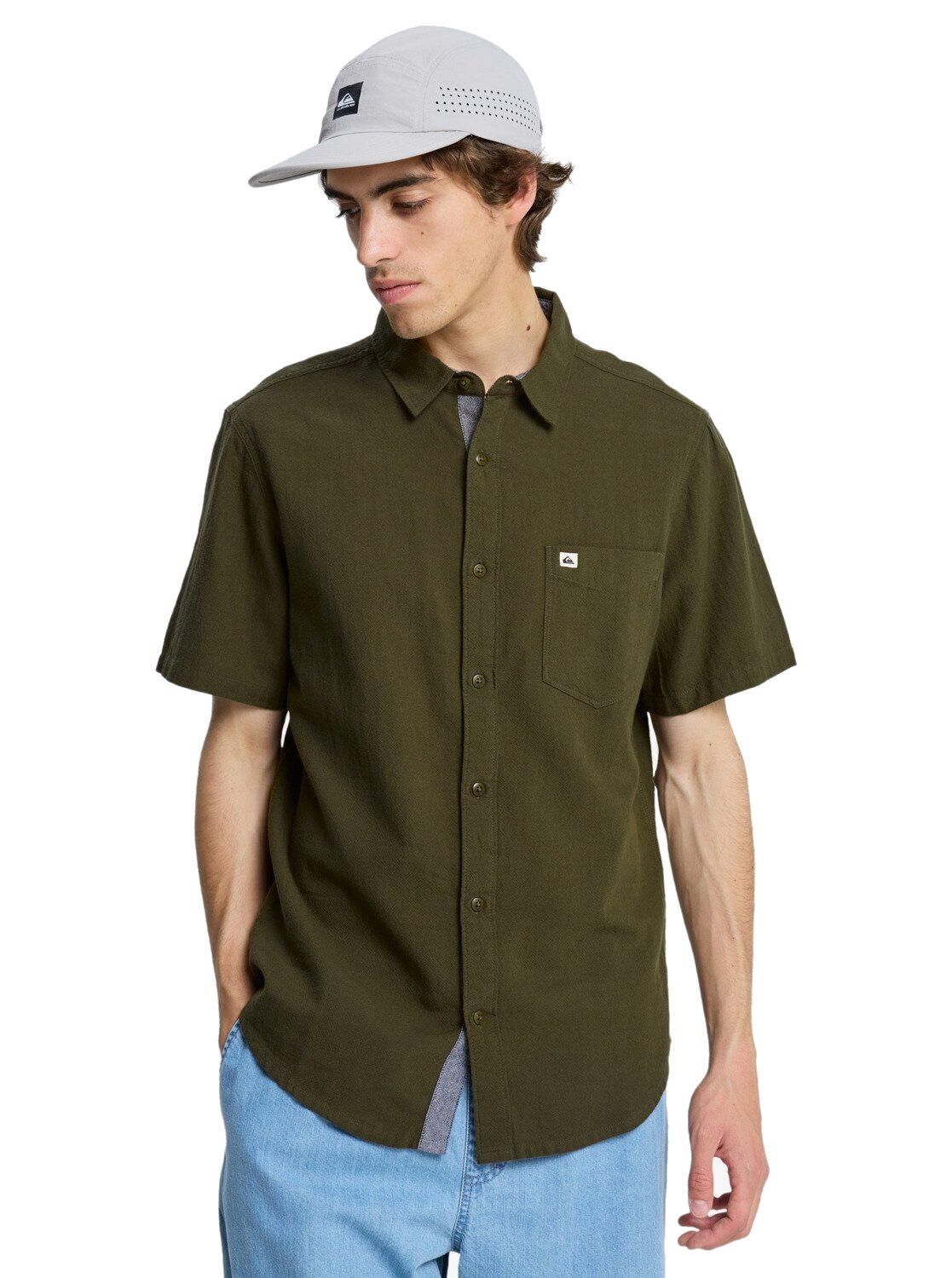 QUIKSILVER Quiksilver Kurzarm Hemd Time Box Grape Lead 2/4