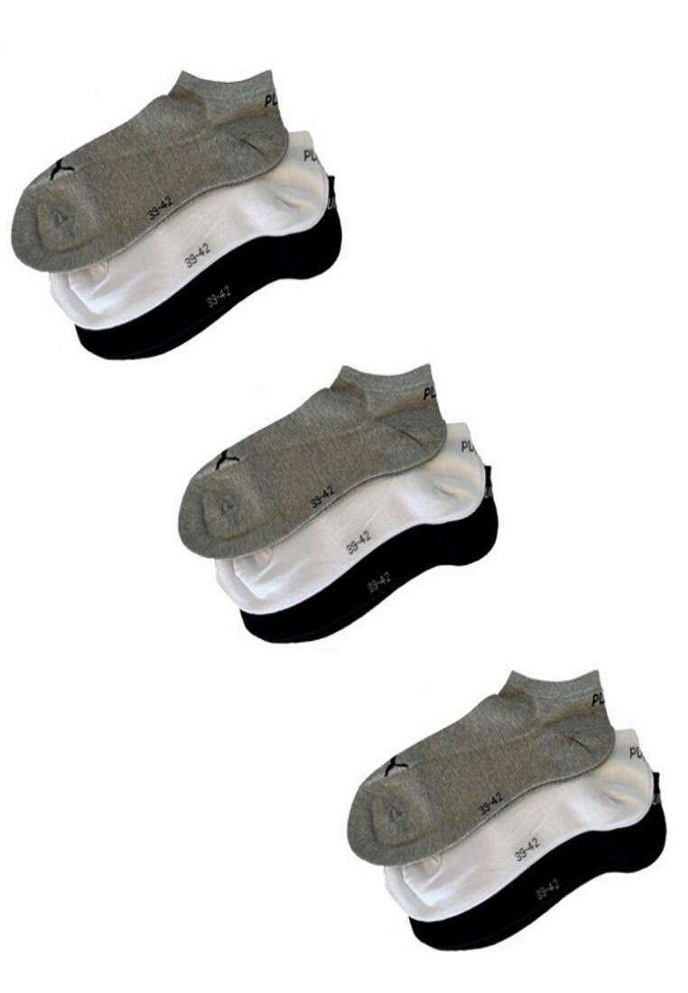 PUMA Puma Sneaker Socken Plain 9-Pack schwarz/weiß/grau 3.0 4/4