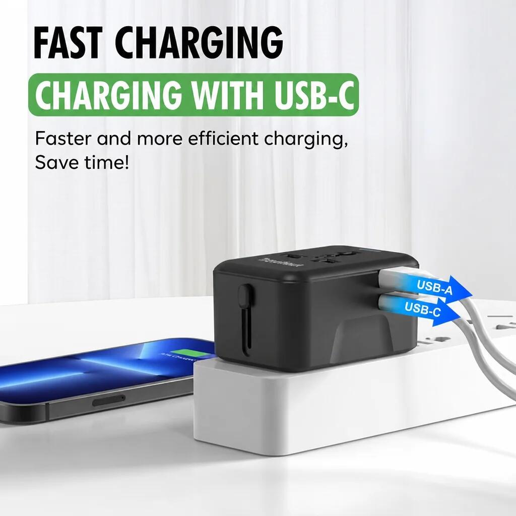 Adaptador de viagem Inglaterra/Reino Unido – Tipo G 3/7
