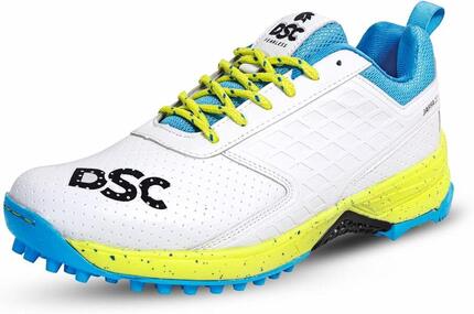 Cricket-Schuhe für Herren und Jungen – Jaffa 22 Weiß/Limette/Gelb