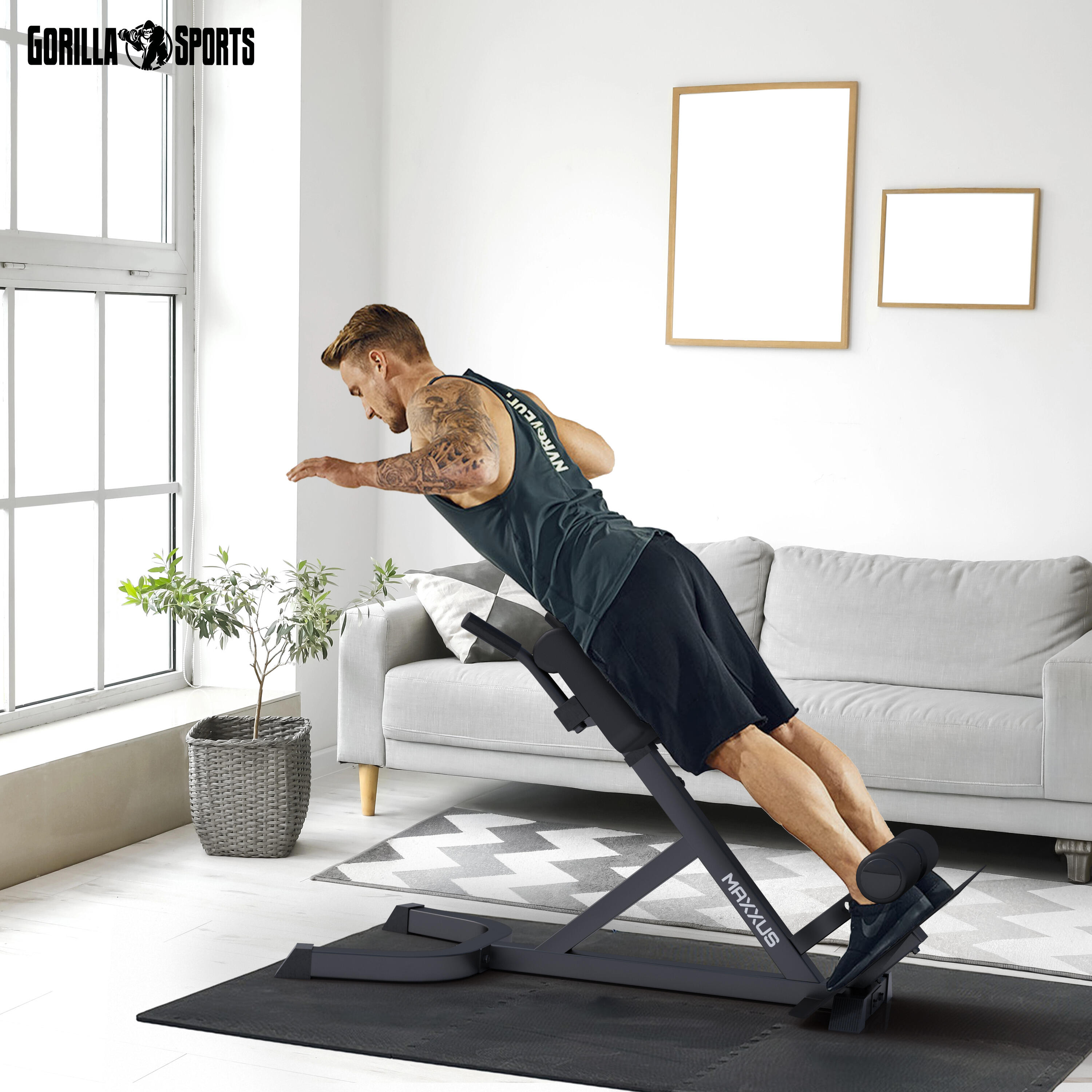 HYPEREXTENSION DORSAL / APPAREIL POUR MUSCLES DOS ET PECS | MUSCULATION 3/7