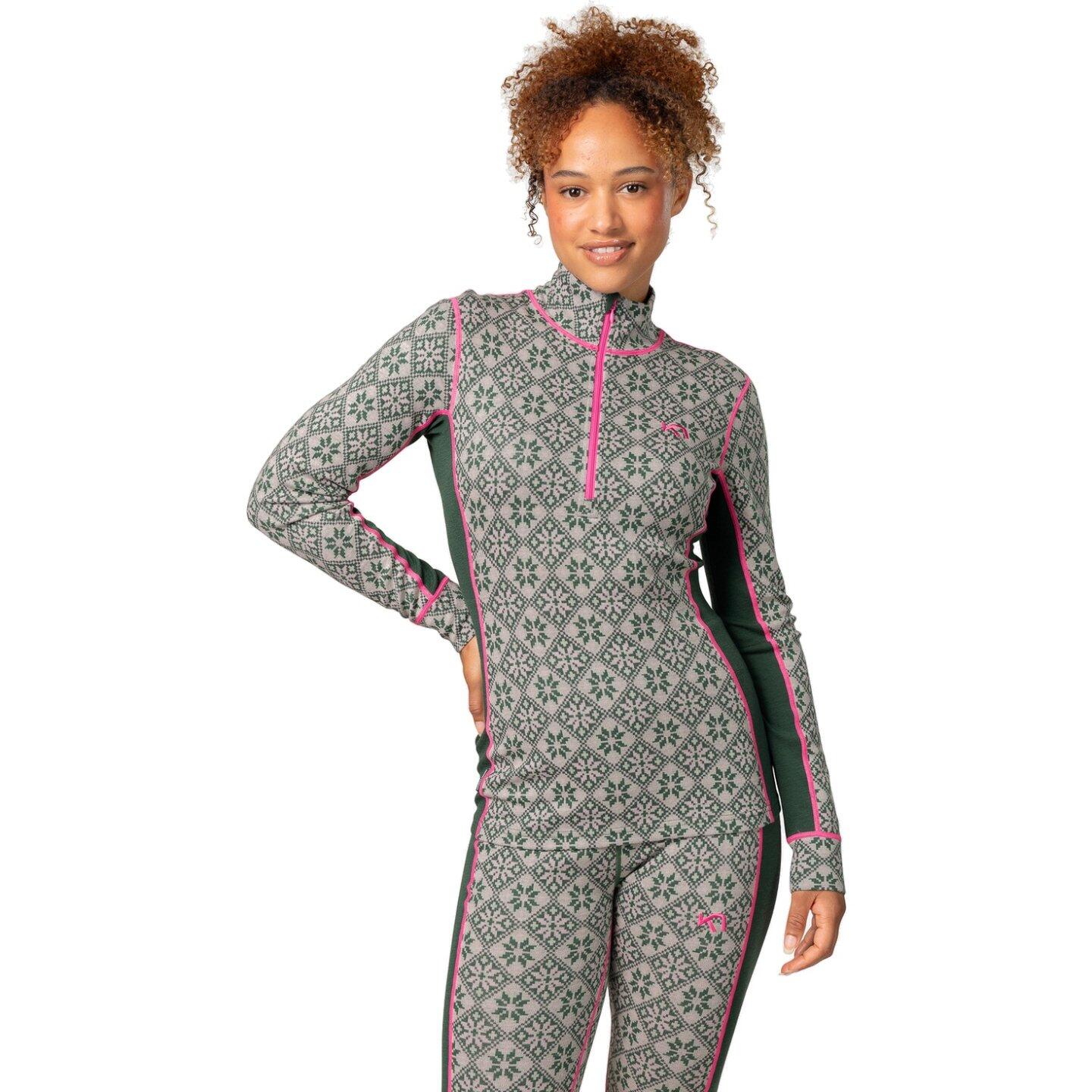 KARI TRAA Kari Traa Merino Base Layer Rose Half Zip Thyme 3/6