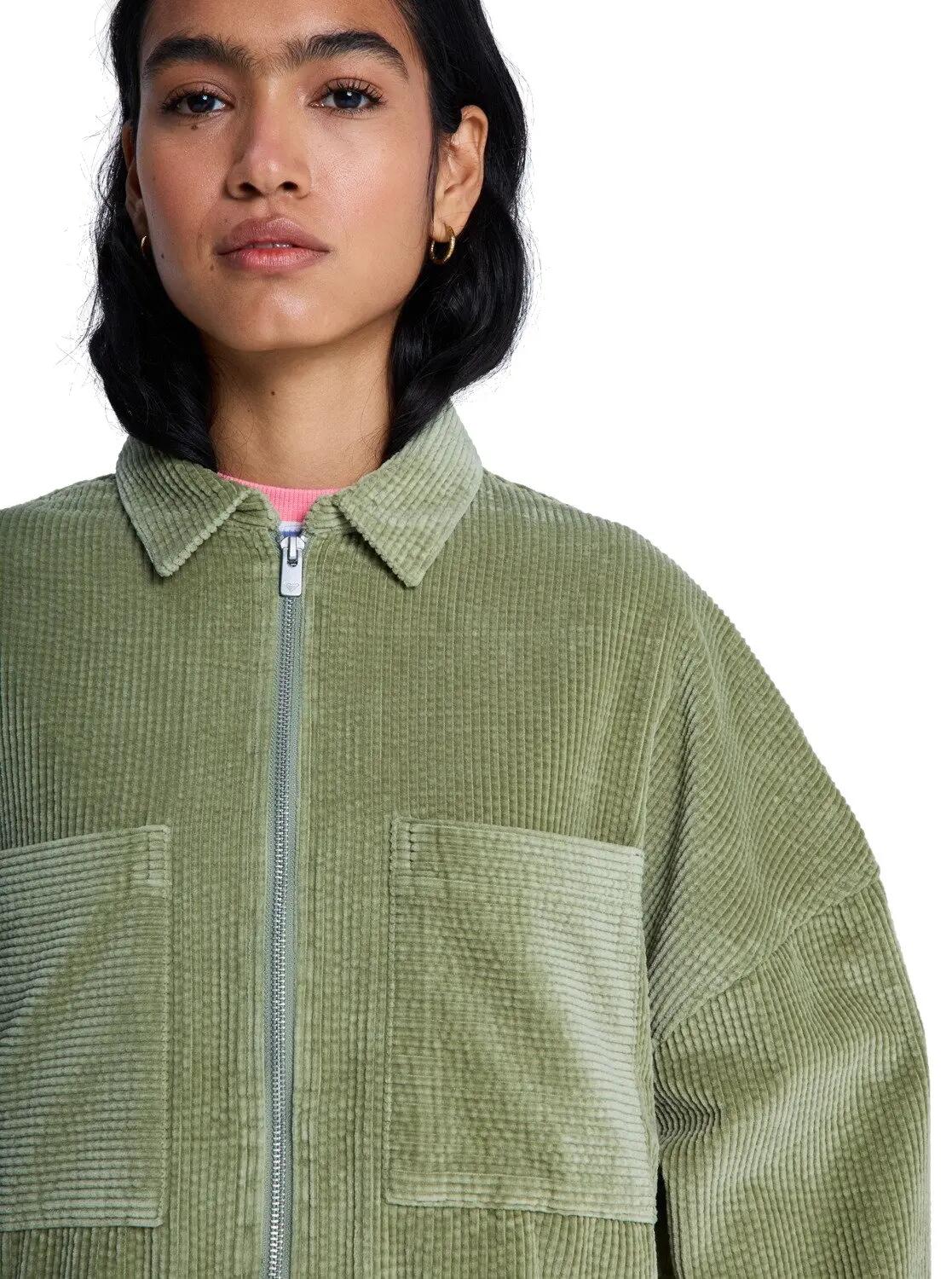 ROXY Roxy Damen Kordjacke Chilled Out Washed Oil Green 3/4