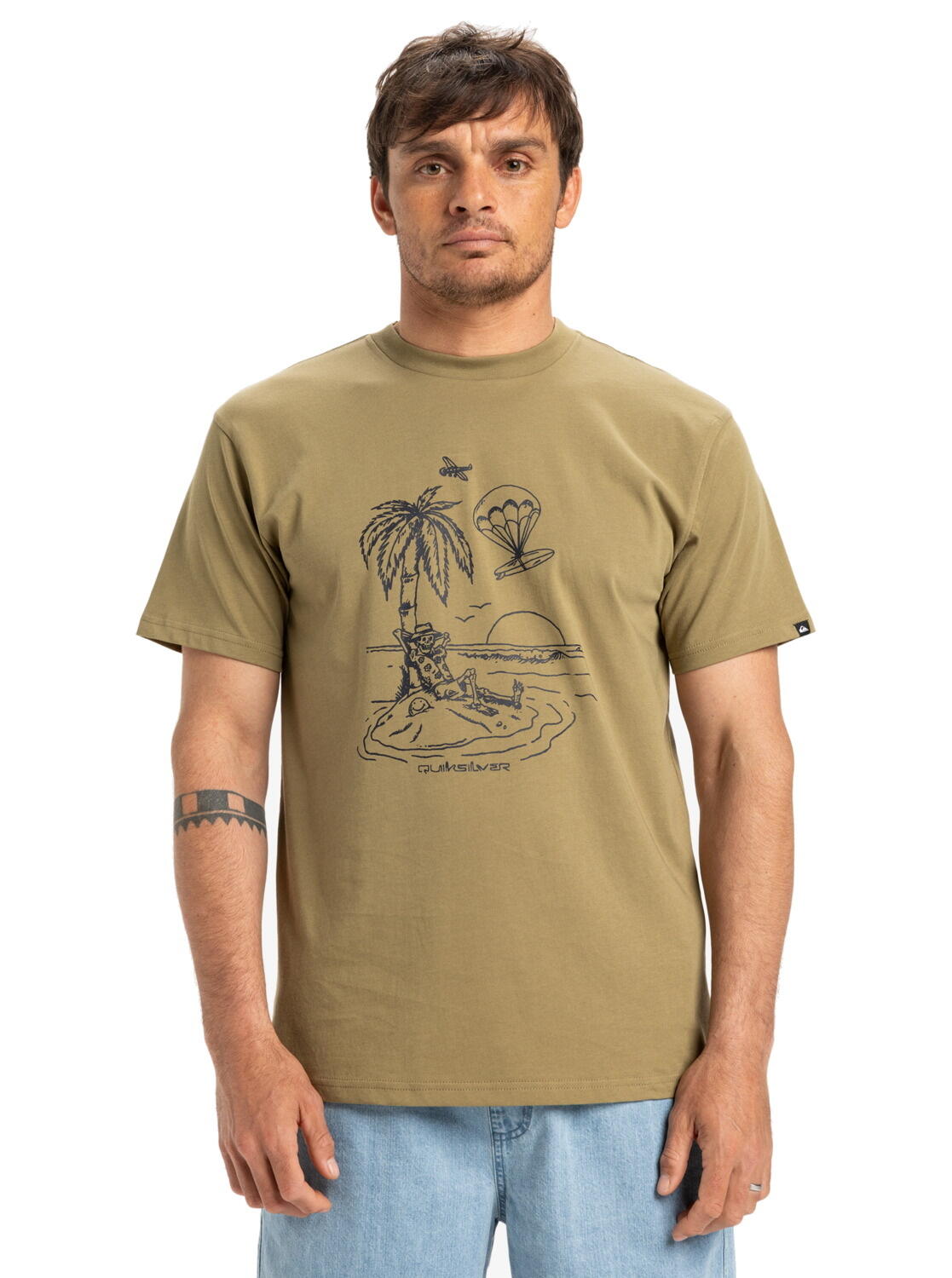 QUIKSILVER Quiksilver T-Shirt Ev Tuned Out Aloe 3/4