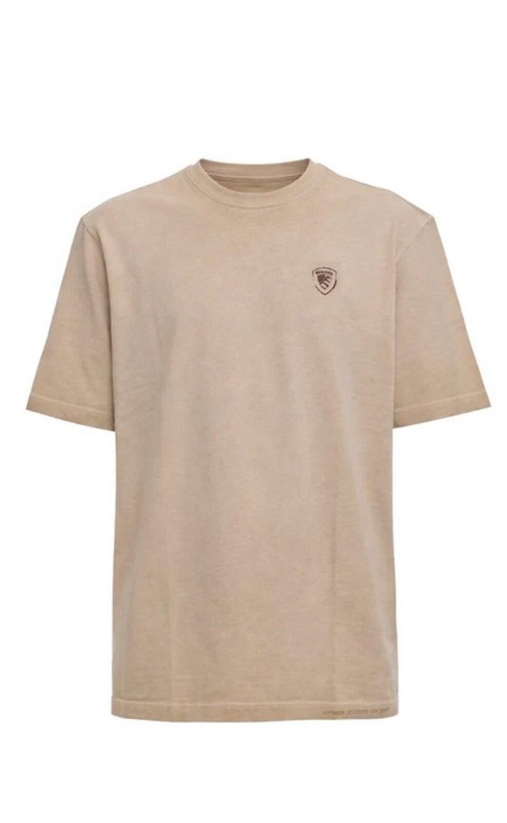 BLAUER Blauer USA Herren T-Shirt GREENOUGH Marrone Chiaro 1/4