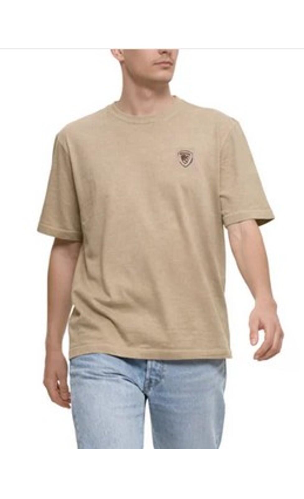 BLAUER Blauer USA Herren T-Shirt GREENOUGH Marrone Chiaro 4/4