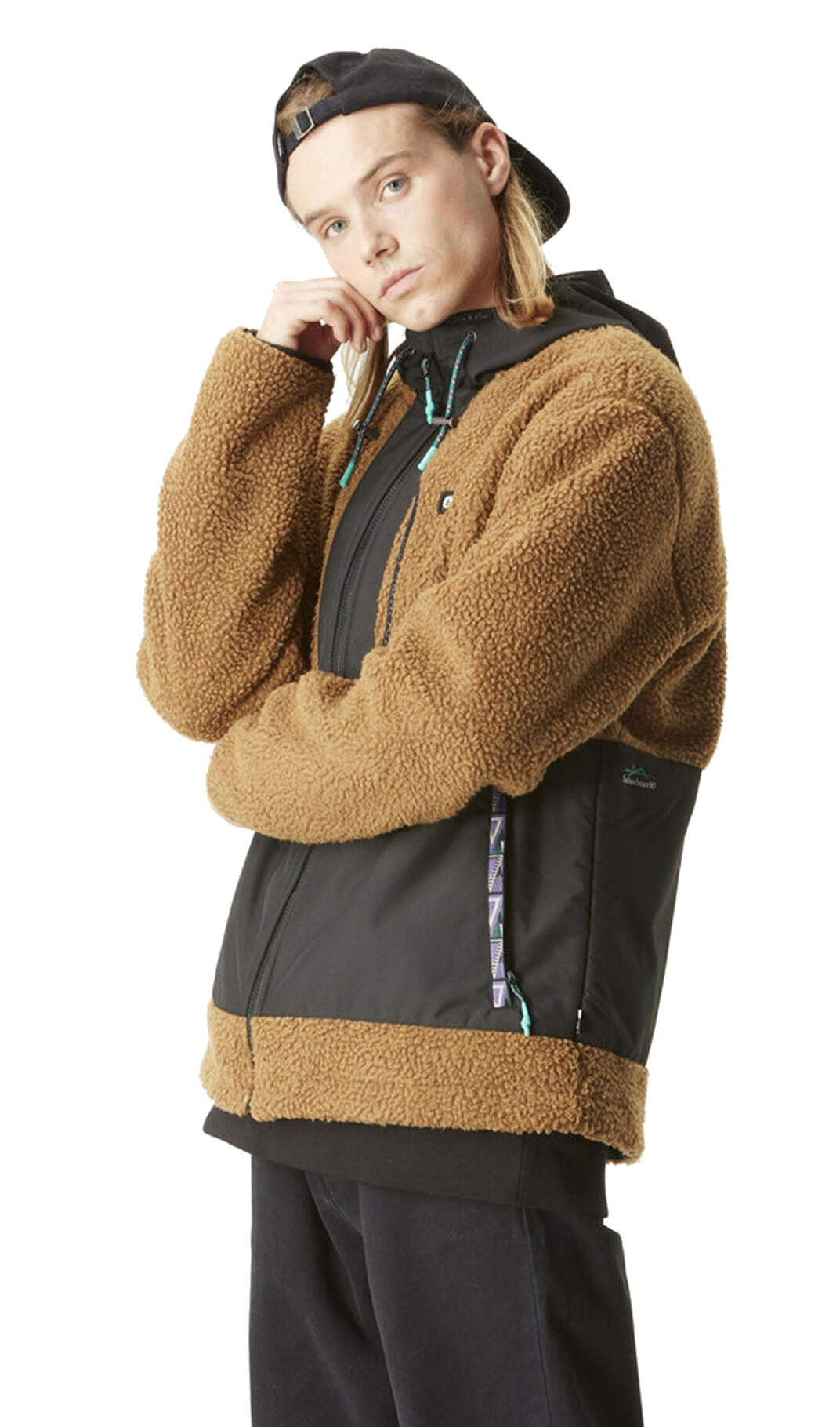 PICTURE Picture  Fleece Jacke Pemberton zip Fleece chocolate-black 3/3