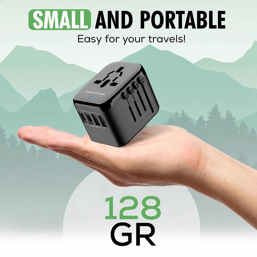 Wereldstekker – Universele Reisadapter met USB 2/7