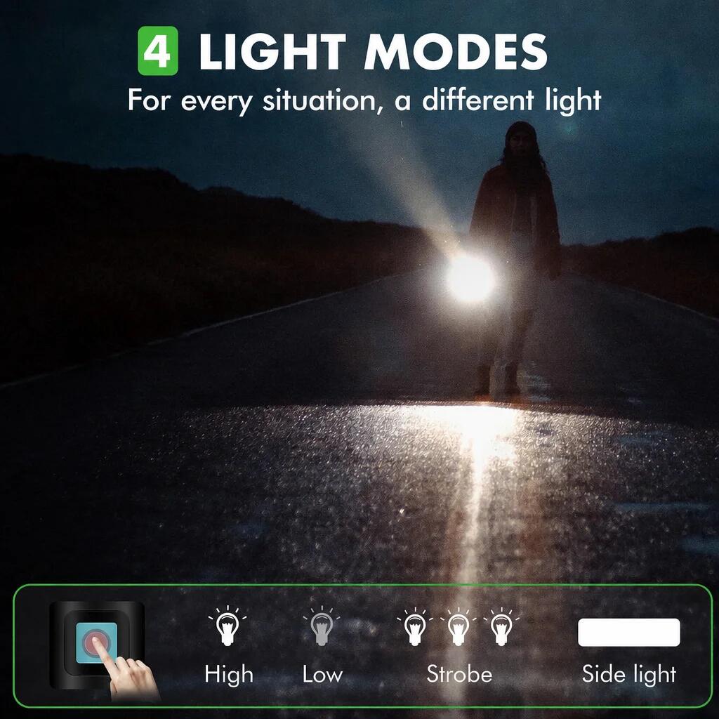 Lampe torche LED 1000 lumens étanche noire 3/6