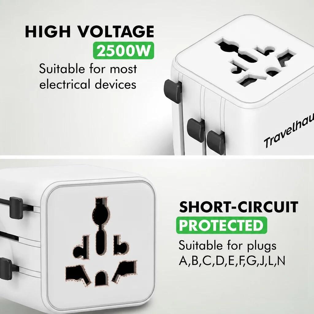 Reisestecker – England/UK-Adapter – Weiß 4/7
