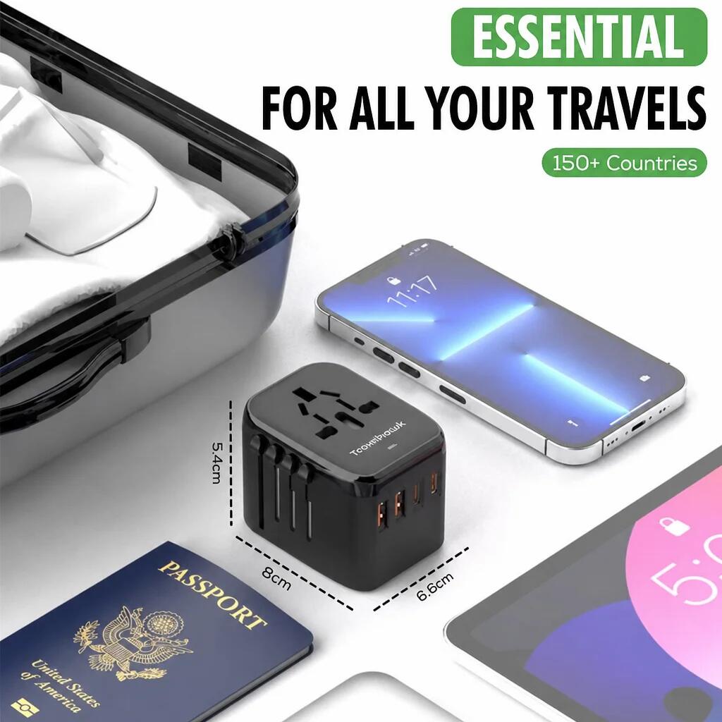 Wereldstekker – Universele Reisadapter met USB 4/7