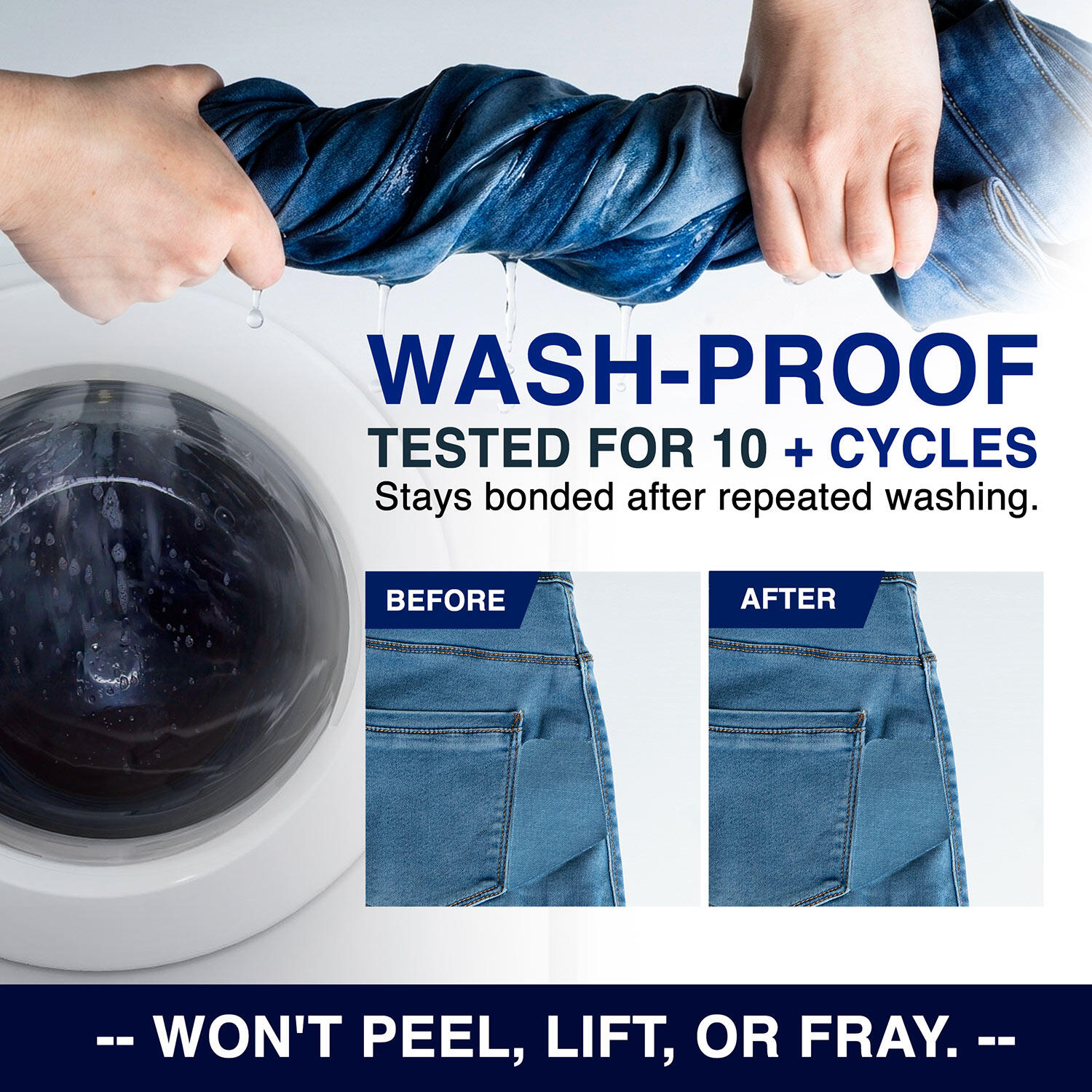 Parches vaqueros termoadhesivos para jeans, 10 unidades lavables 4/9