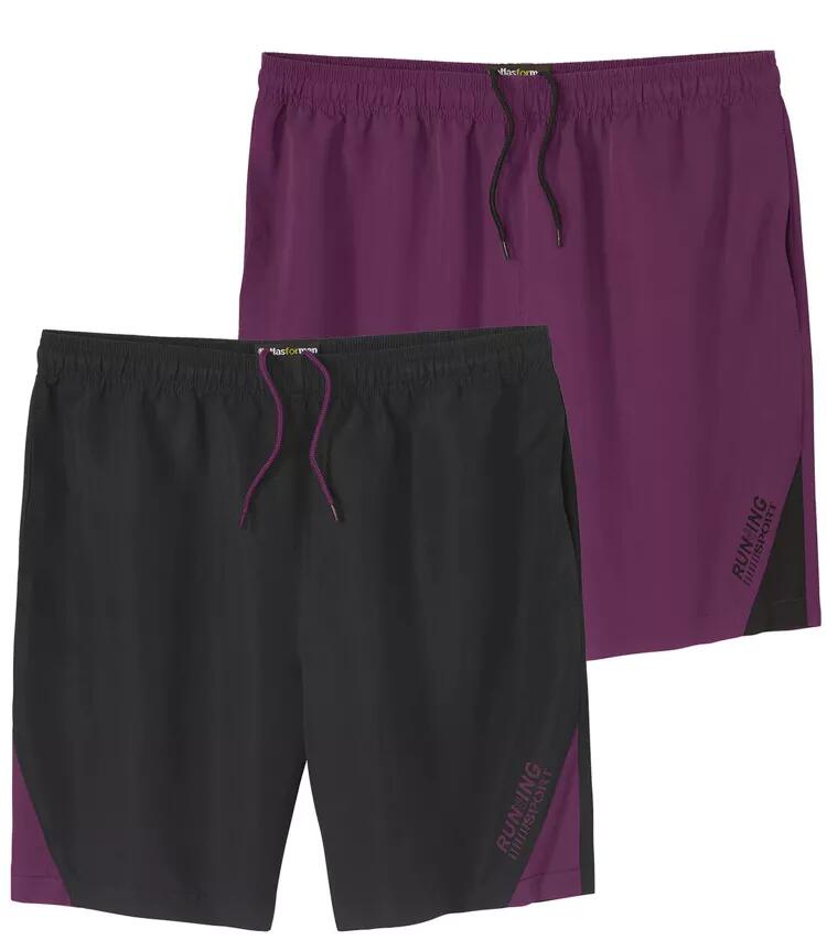 2er-Pack Microfaser-Shorts Running 6/7