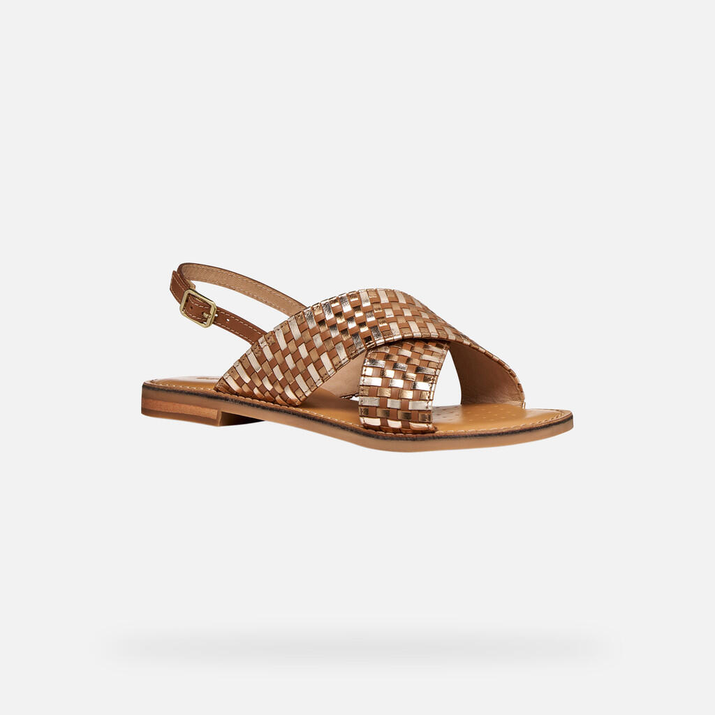 Sandales Femme D MADDALUSIAC Tabac/Bronze 5/7