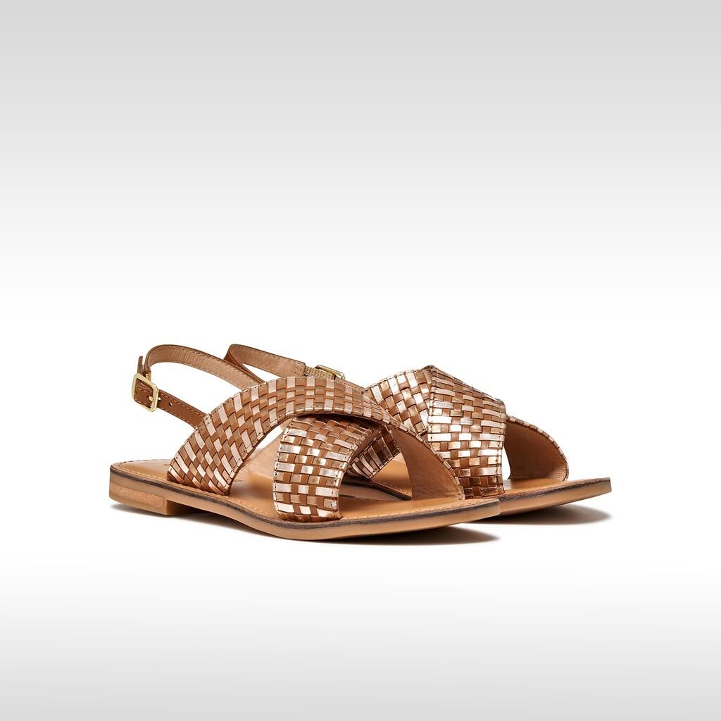 Sandales Femme D MADDALUSIAC Tabac/Bronze 4/7