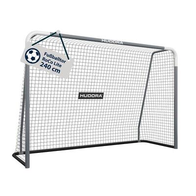 Voetbaldoel roco lite 240 met net en nylon haken - 240x160 cm