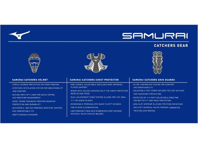 Mizuno Samurai Mens Box Set - 15 Color Black/Orange Baseball/Softball 4/4