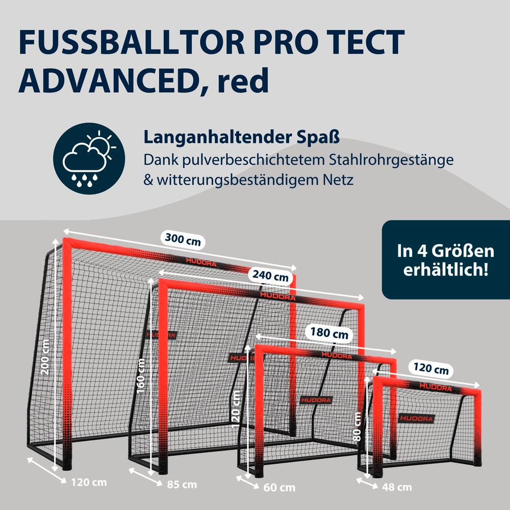 HUDORA Voetbaldoel Pro Tect 240 - Rood 240x160x85cm 2/7