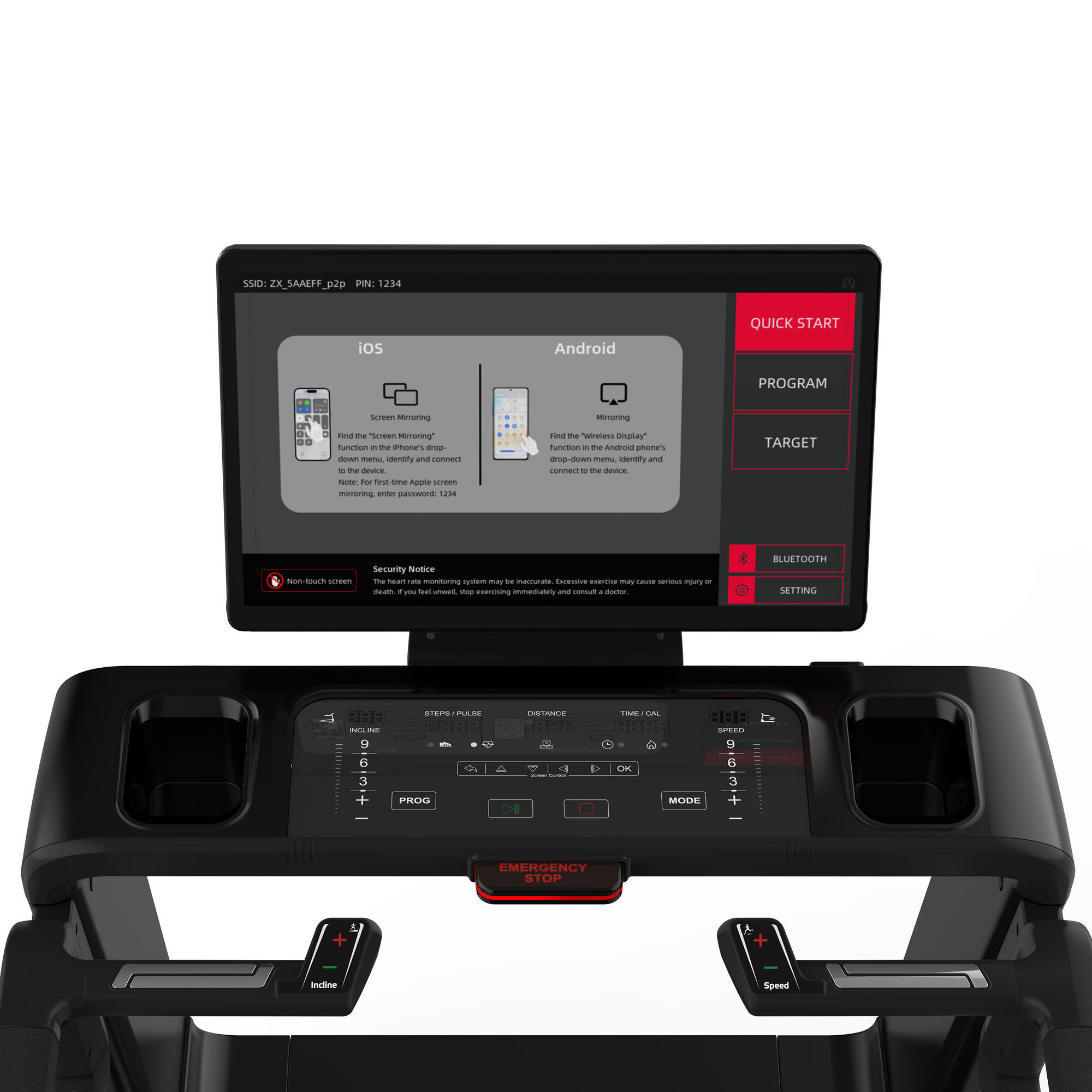 Tapis de course Pro 21,5" TFT | Moteur CA | 180 kg 5/7