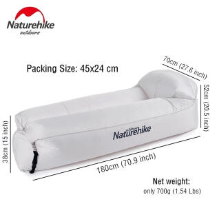 Naturehike Inflatable air sofa with pillow grey 6/6