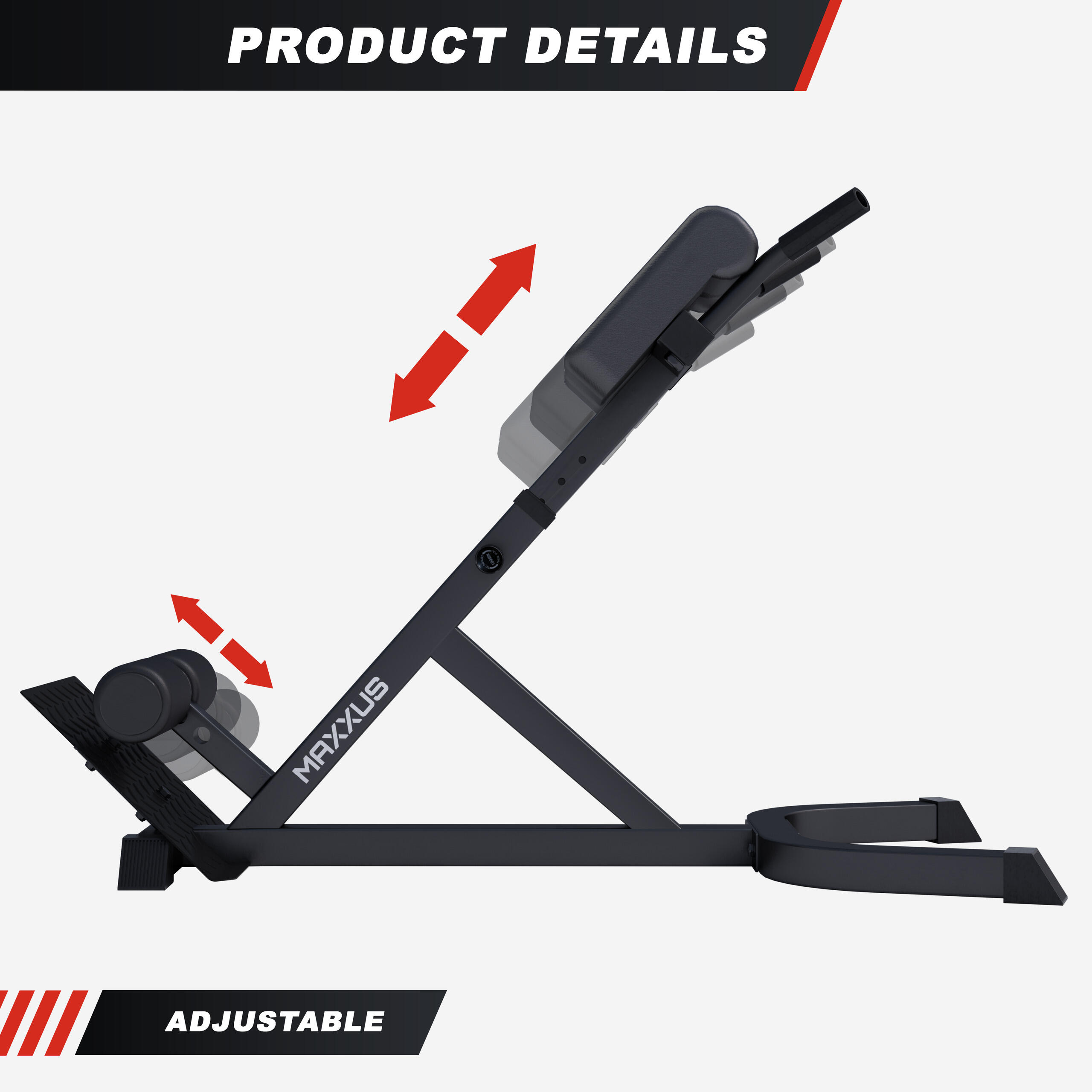 HYPEREXTENSION DORSAL / APPAREIL POUR MUSCLES DOS ET PECS | MUSCULATION 4/7