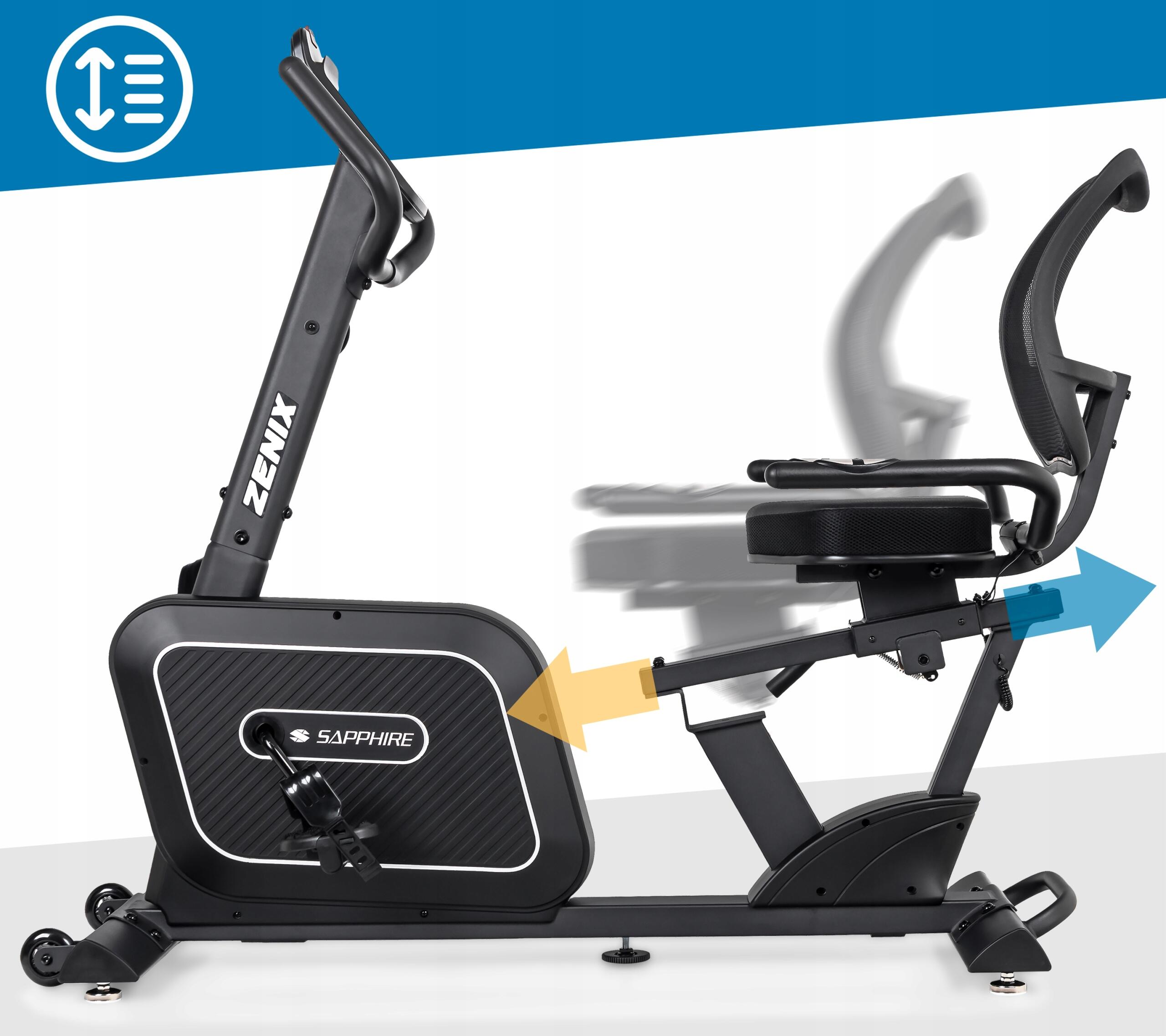 Rower magnetyczny poziomy Sapphire SG-7050RB Zenix Aplikacje Bluetooth 3/7