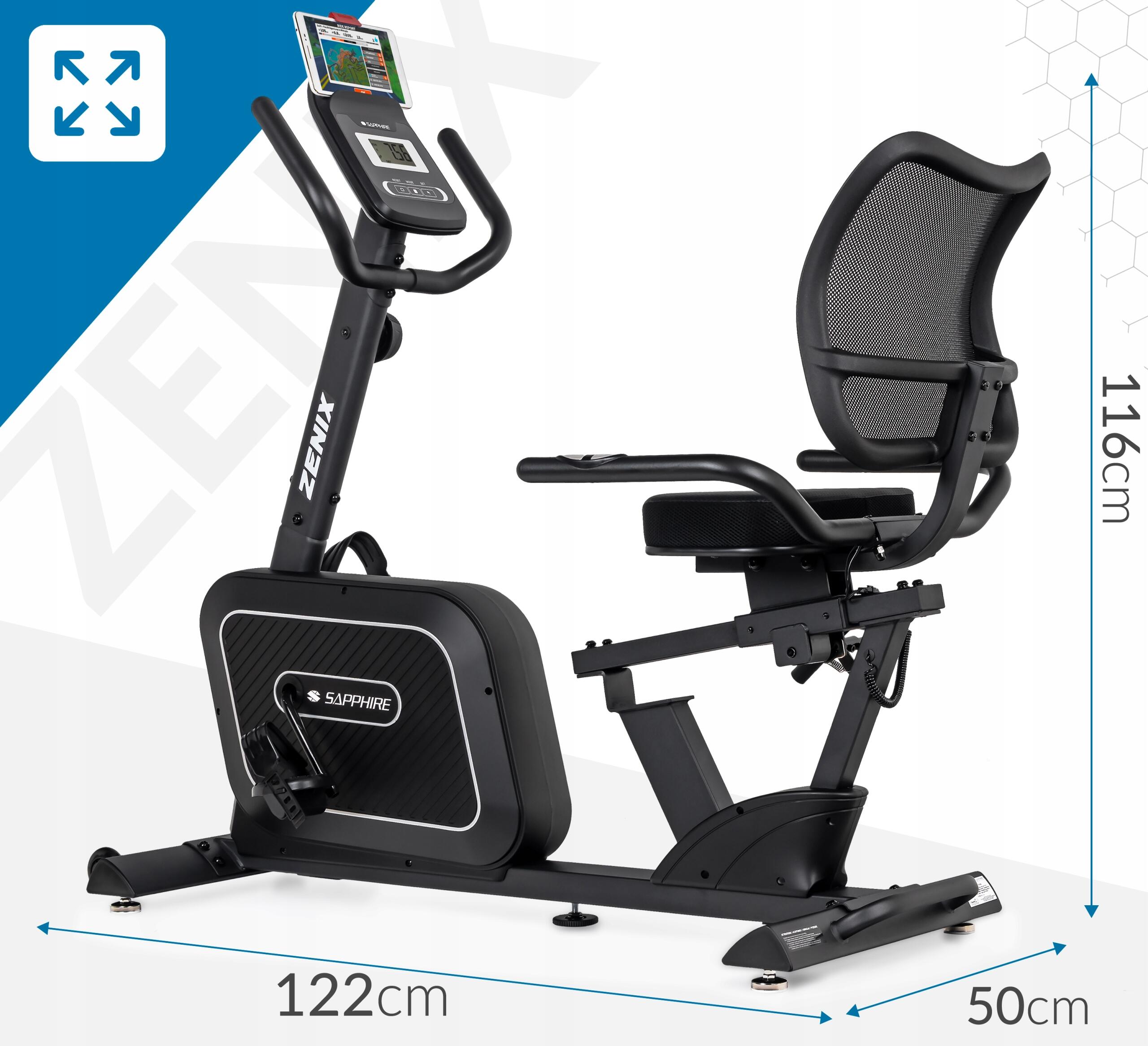 Rower magnetyczny poziomy Sapphire SG-7050RB Zenix Aplikacje Bluetooth 7/7