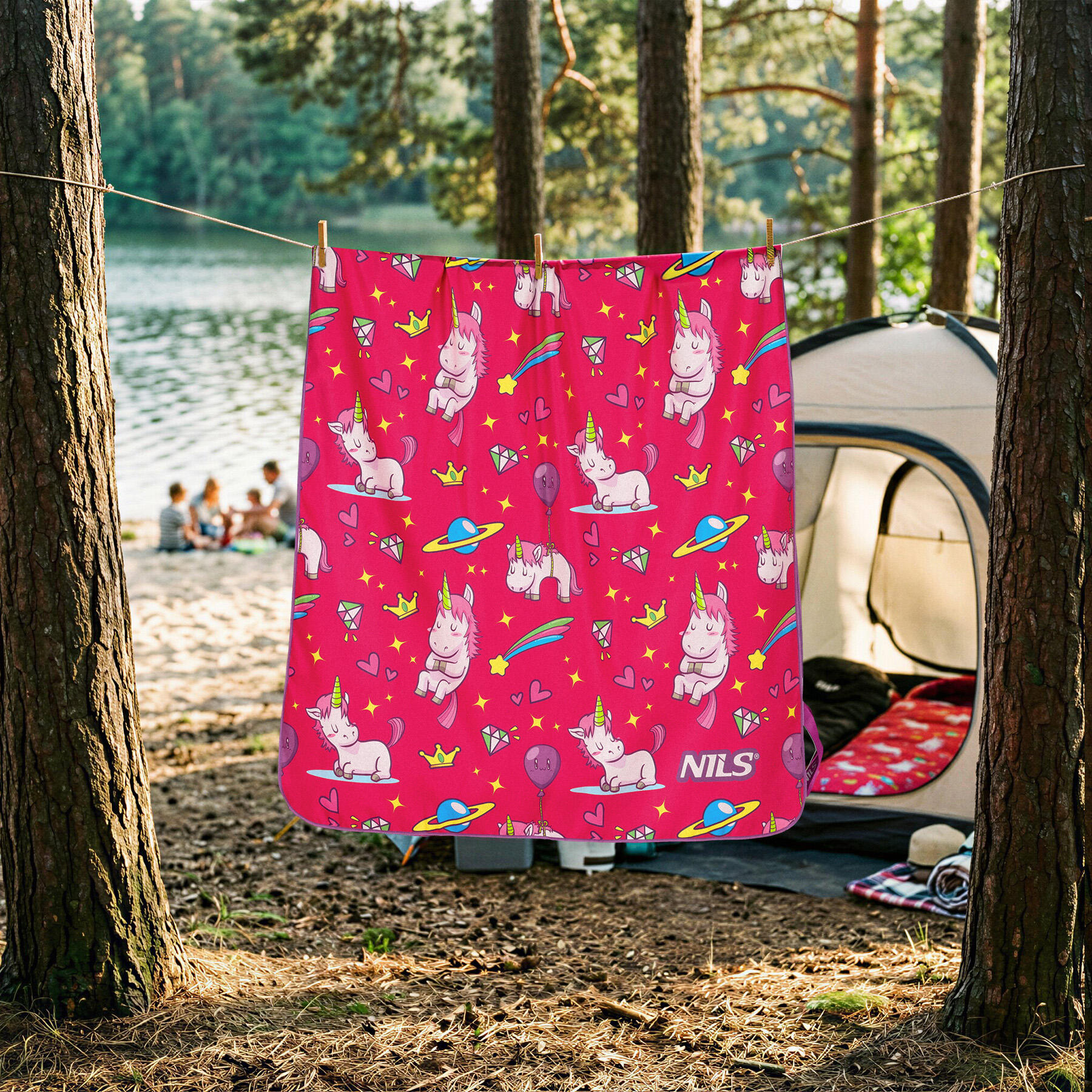 Ręcznik kąpielowy dziecięcy 160x80 cm Nils na basen i plażę – dla aktywnych 2/7