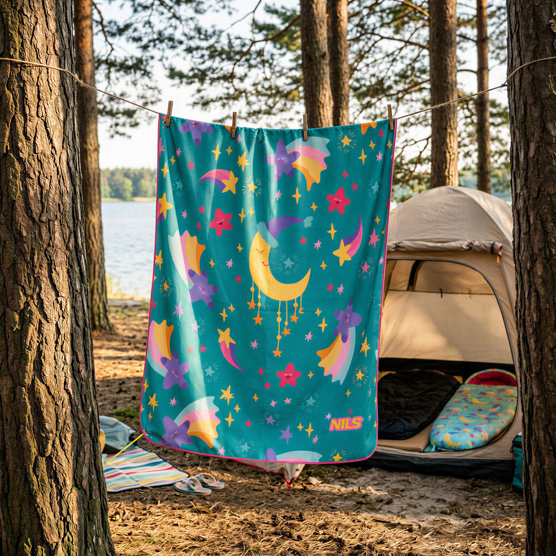 Ręcznik kąpielowy dziecięcy 160x80 cm Nils na basen i plażę – dla aktywnych 2/7