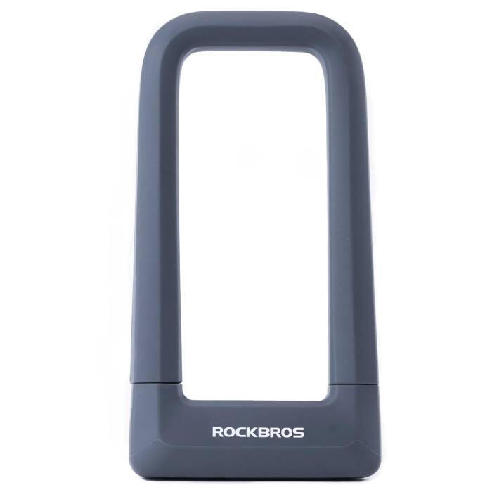 Zabezpieczenie rowerowe, zapięcie rowerowe na klucz, U-LOCK ROCKBROS szary 2/7