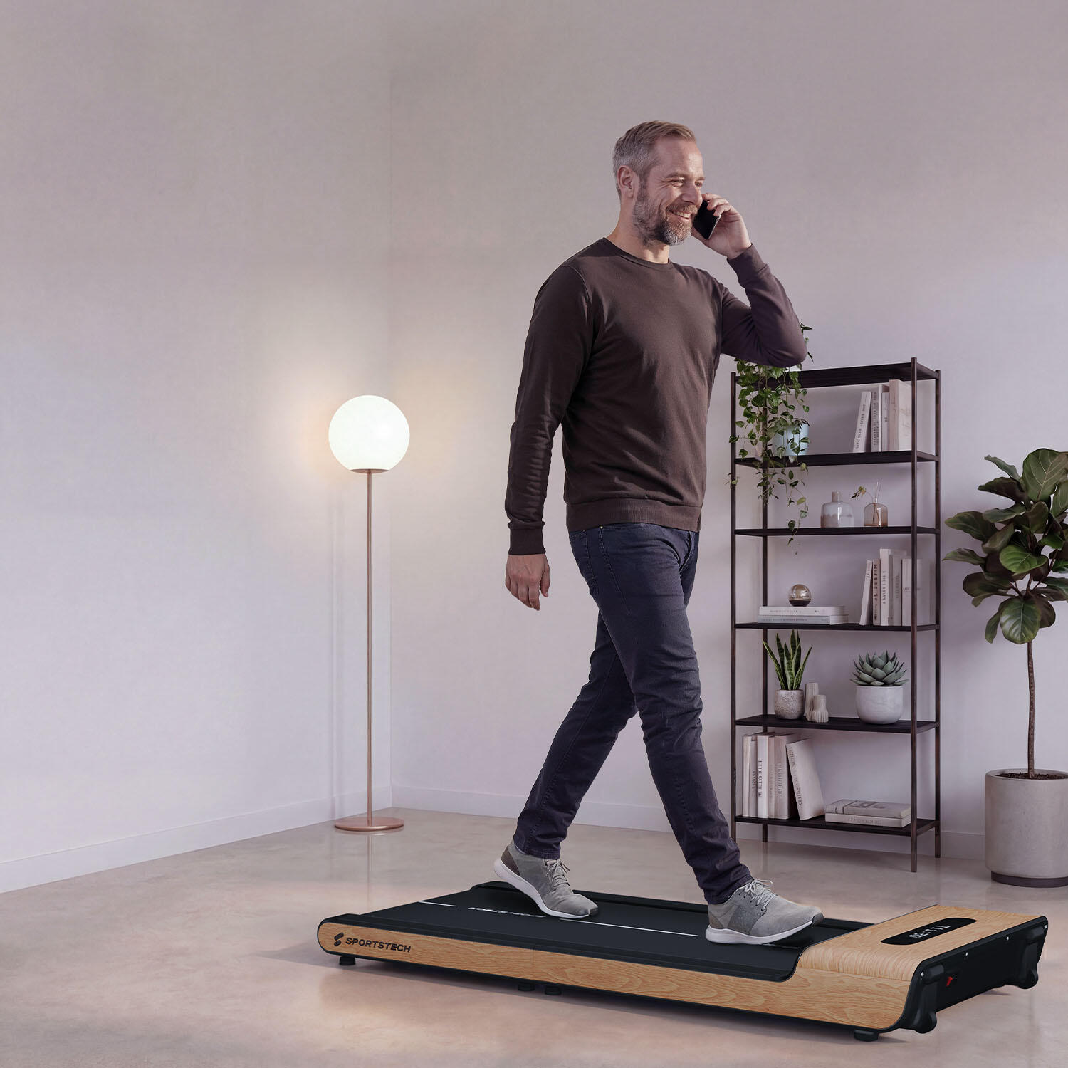 WoodPad Pro_LWD tapis de marche pliable bois, jusqu’à 8 km/h, 120 kg 3/9