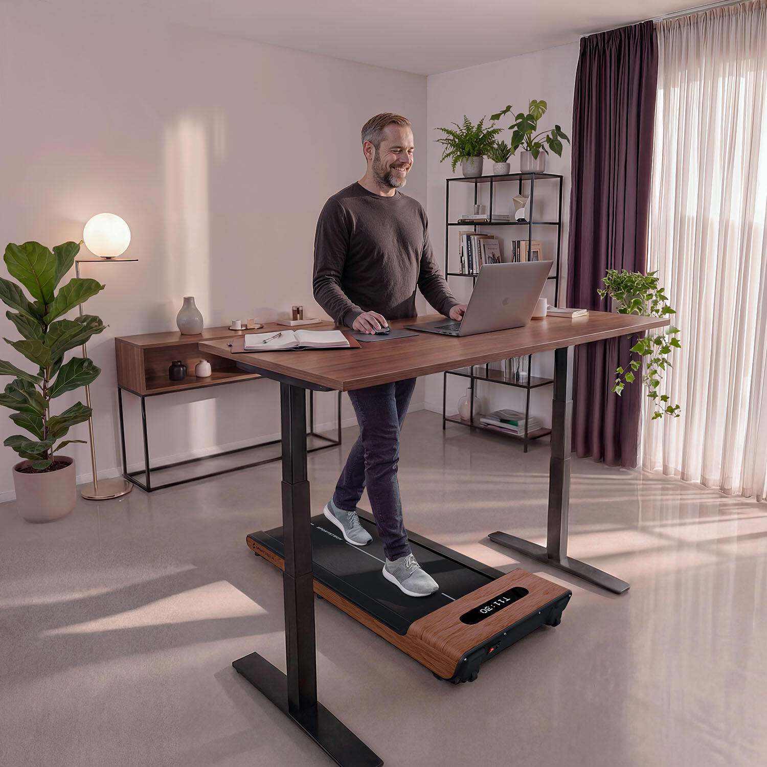 WoodPad Pro_DWD  tapis de marche pliable bois, jusqu’à 8 km/h, 120 kg 2/9