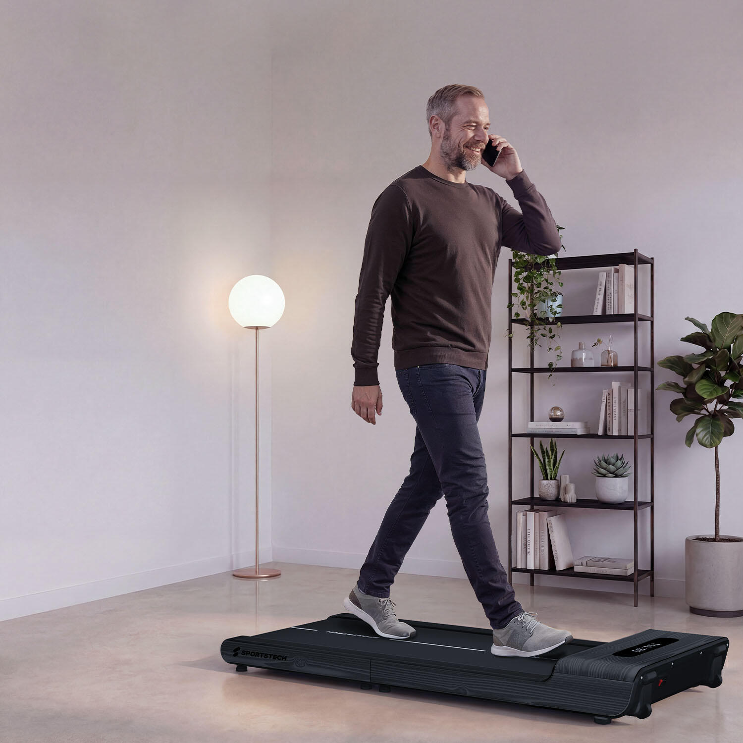 WoodPad Pro_GWD tapis de marche pliable bois, jusqu’à 8 km/h, 120 kg 2/9