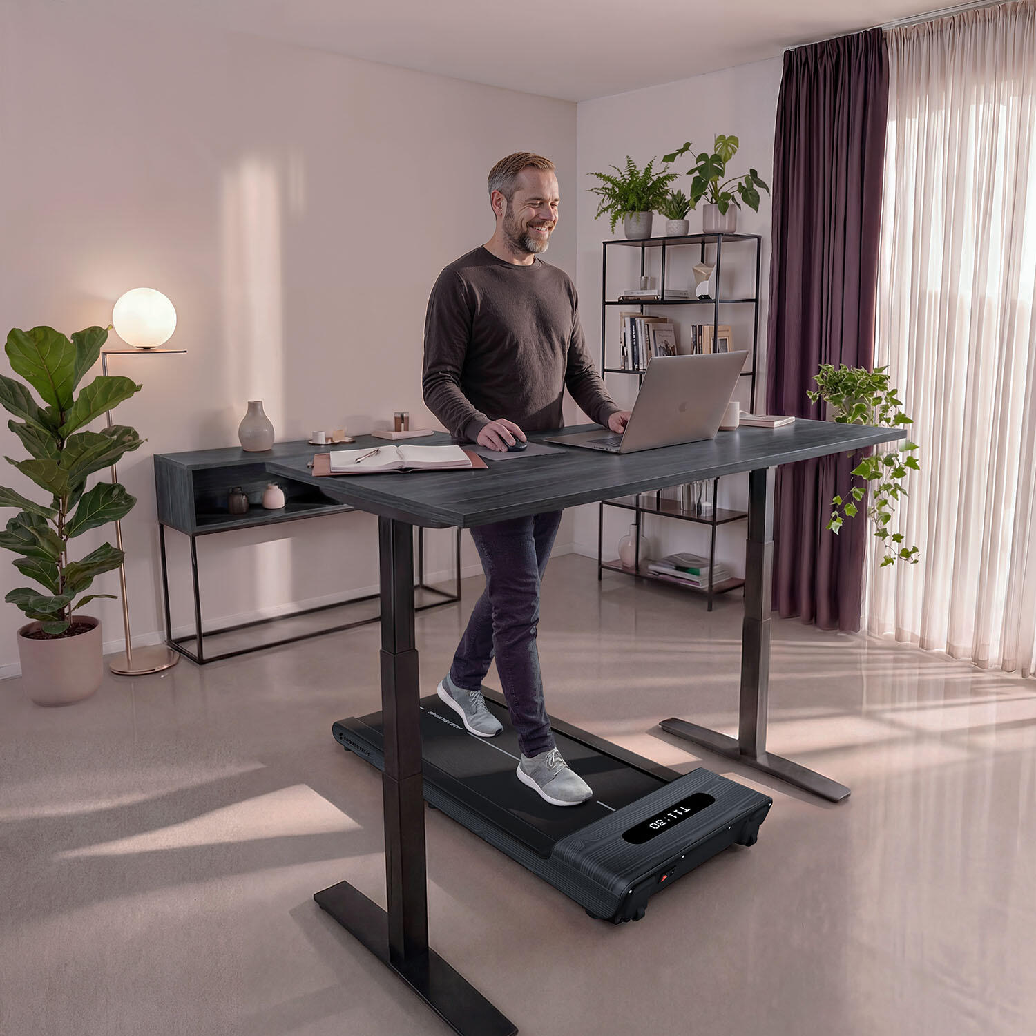 WoodPad Pro_GWD tapis de marche pliable bois, jusqu’à 8 km/h, 120 kg 7/9