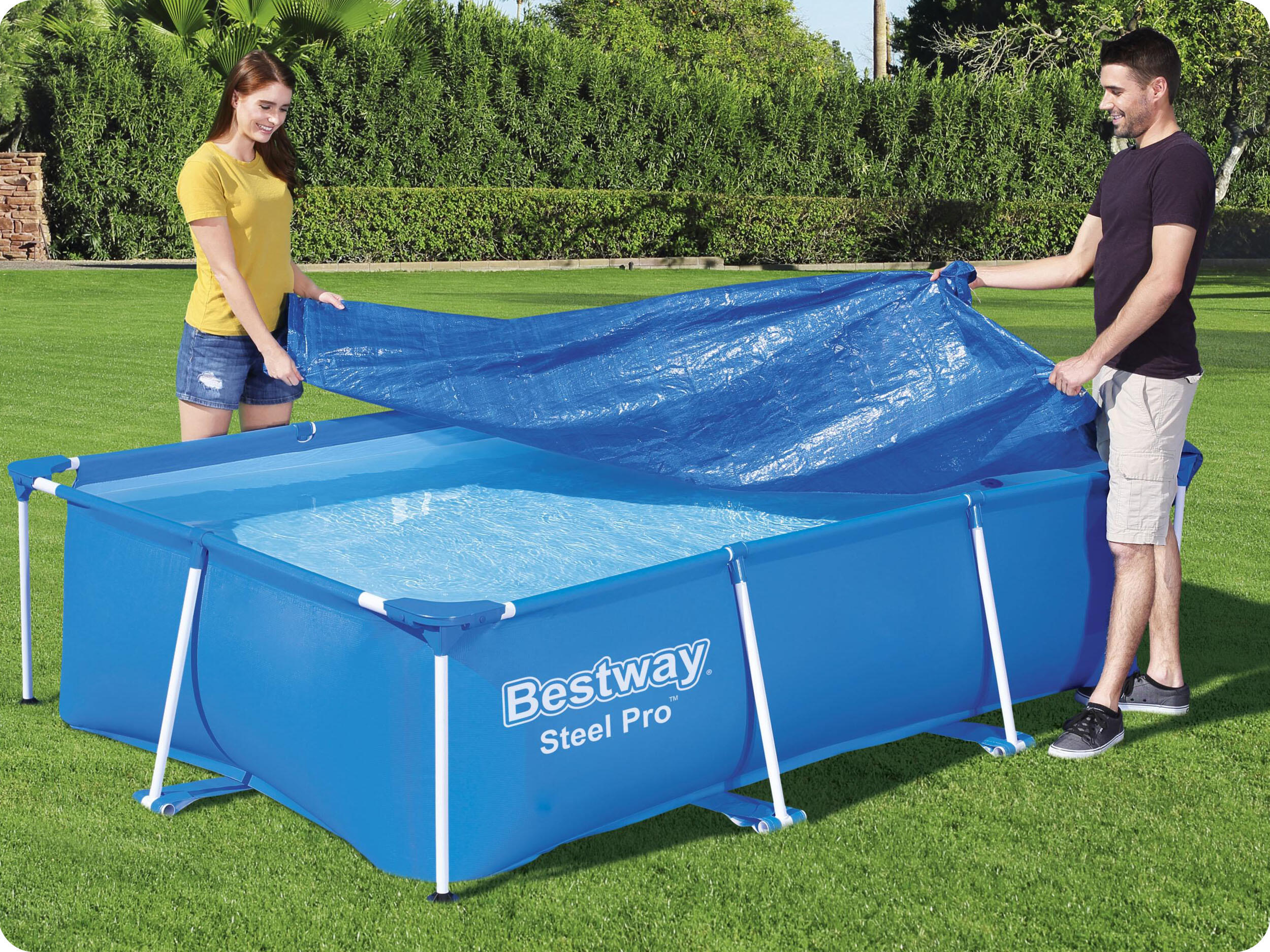 Bestway Bâche 4 saisons rectangle 264x174cm pour piscine 259x170cm 3/7
