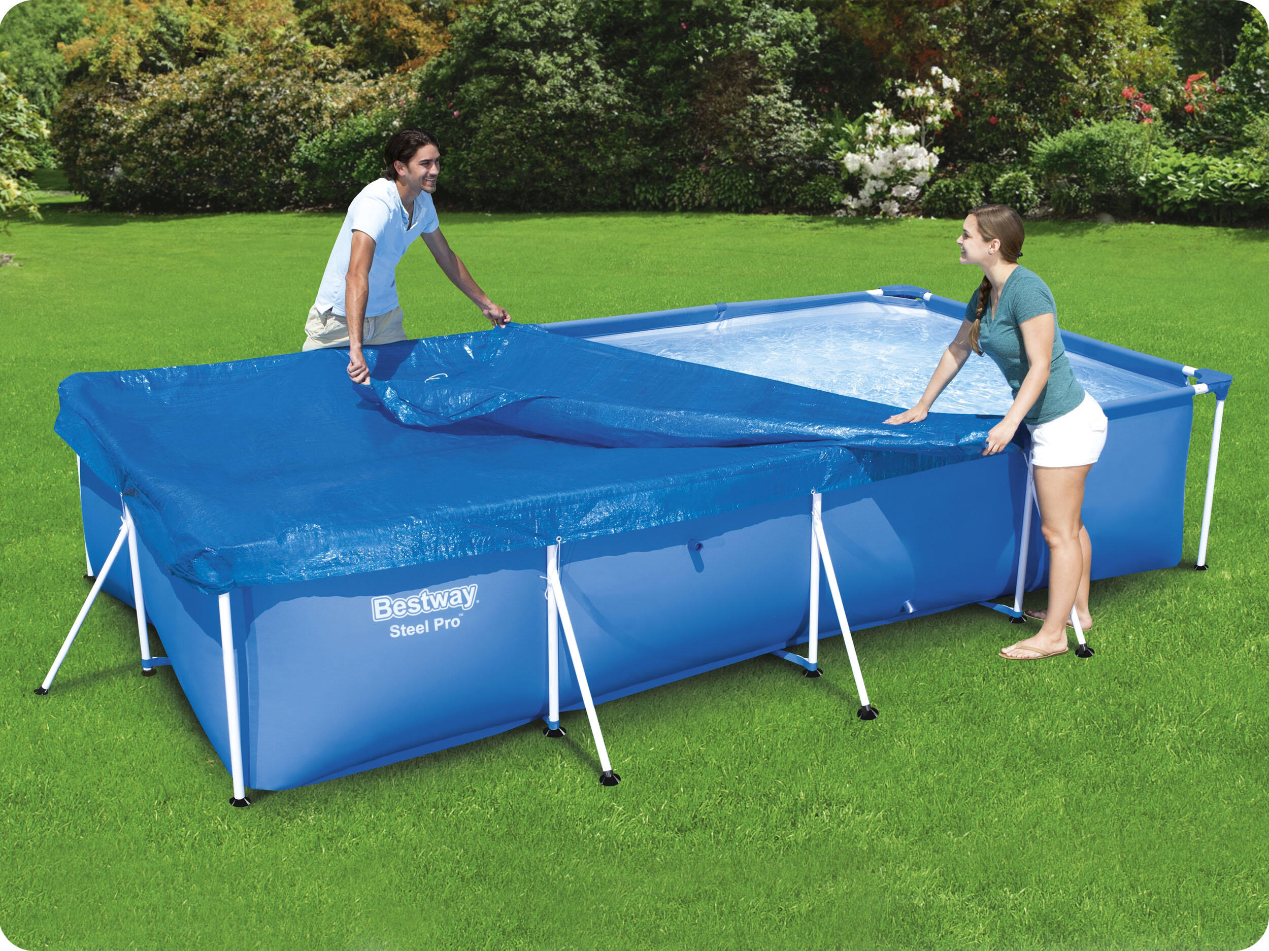 Copertura rettangolare per piscine fuori terra Bestway da 3,00 m x 2,01 m 2/6
