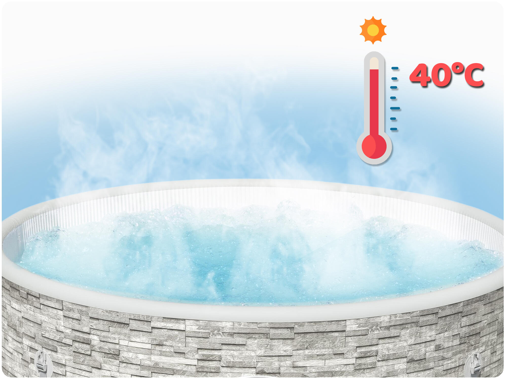 Vasca idromassaggio nuoto Lay-Z-Spa Vancouver, Grigio 3/7
