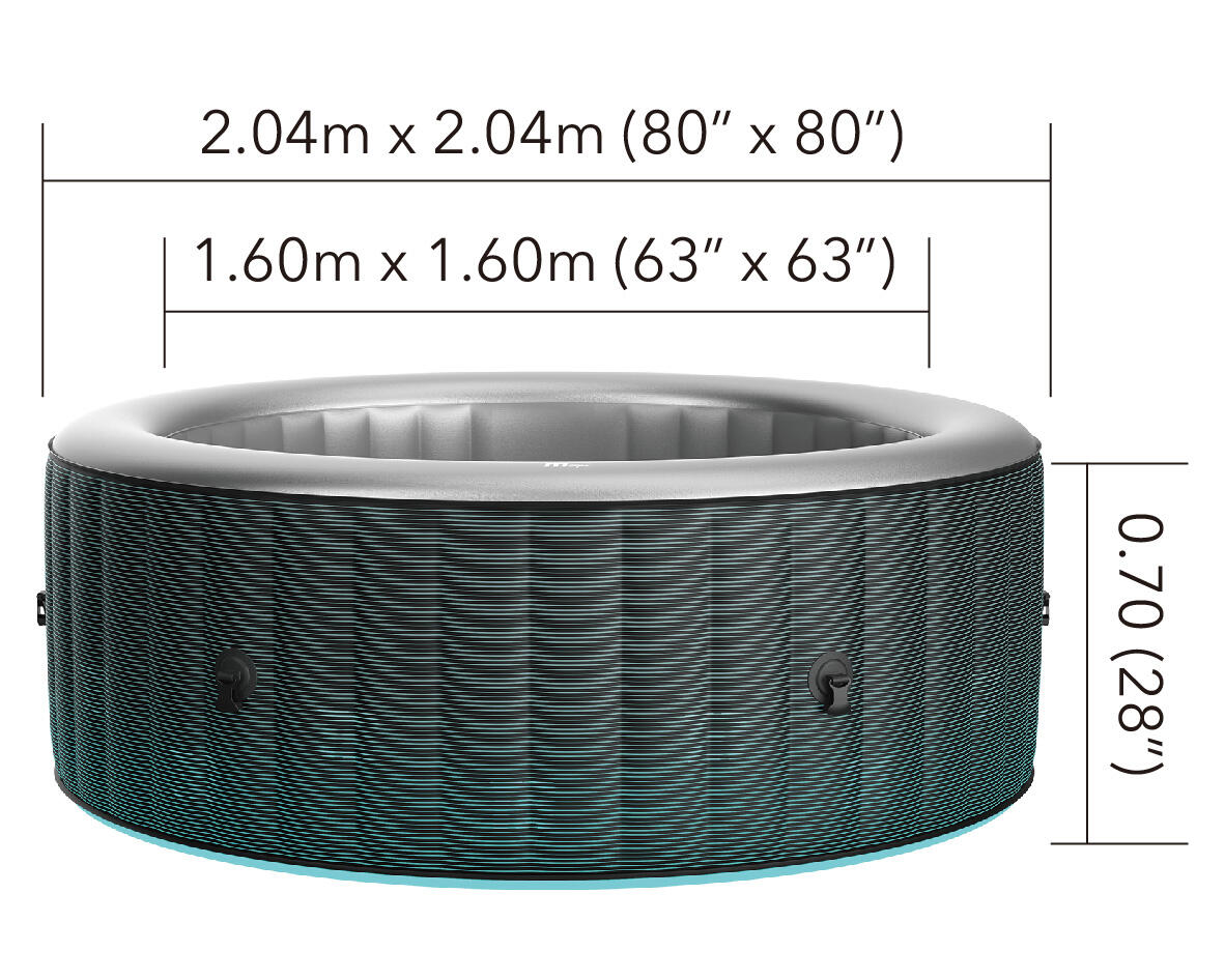 Basen z hydromasażem mSpa Comfort Starry 6os SPA ogrodowe dmuchane 930l LED 7/7