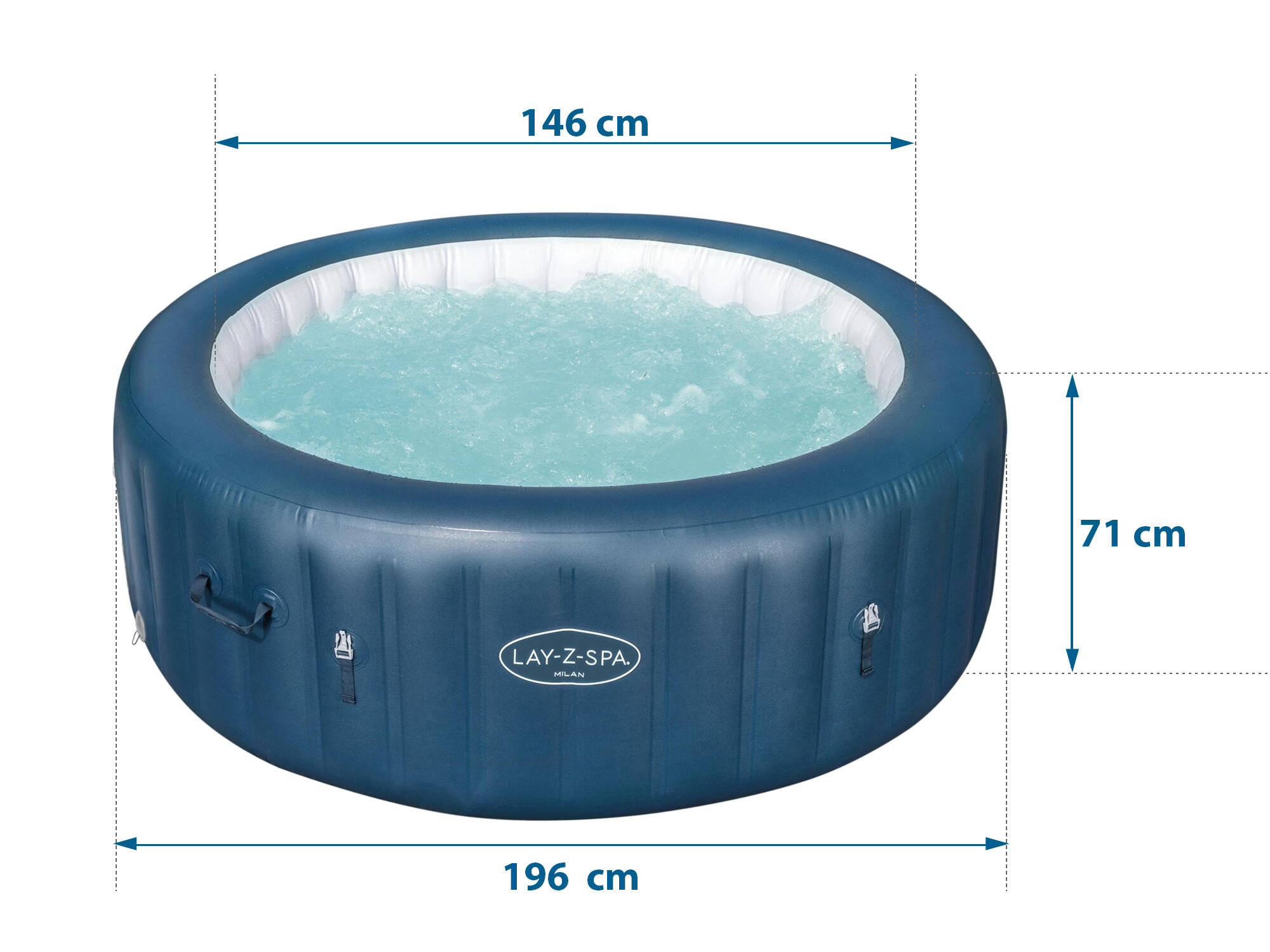 Spa gonflable Bestway Lay-Z Spa MILAN AirJet Plus 6 places 5/7