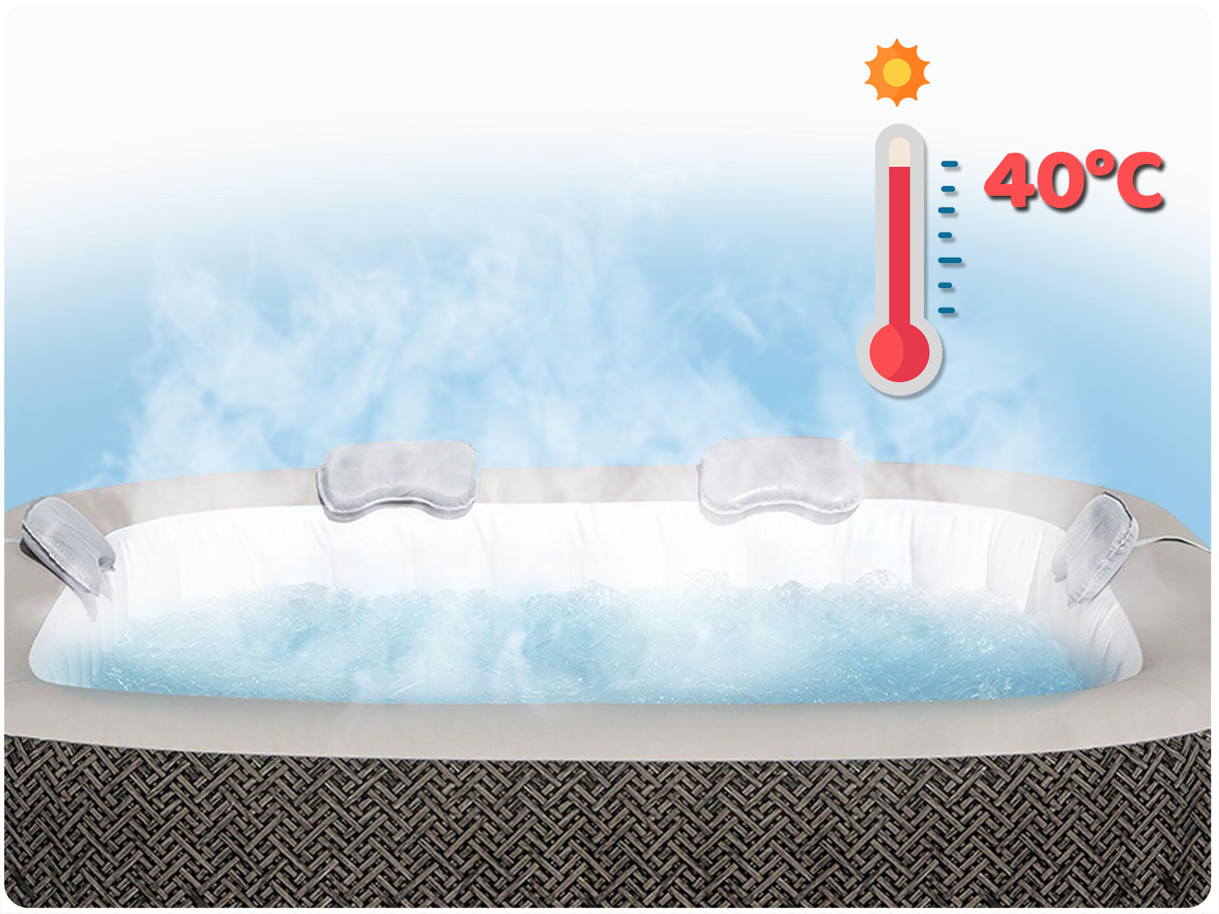 Bestway Spa gonflableLay-Z-Spa Cabo HydroJet EnergySense avec WiFi 4-6p 5/7