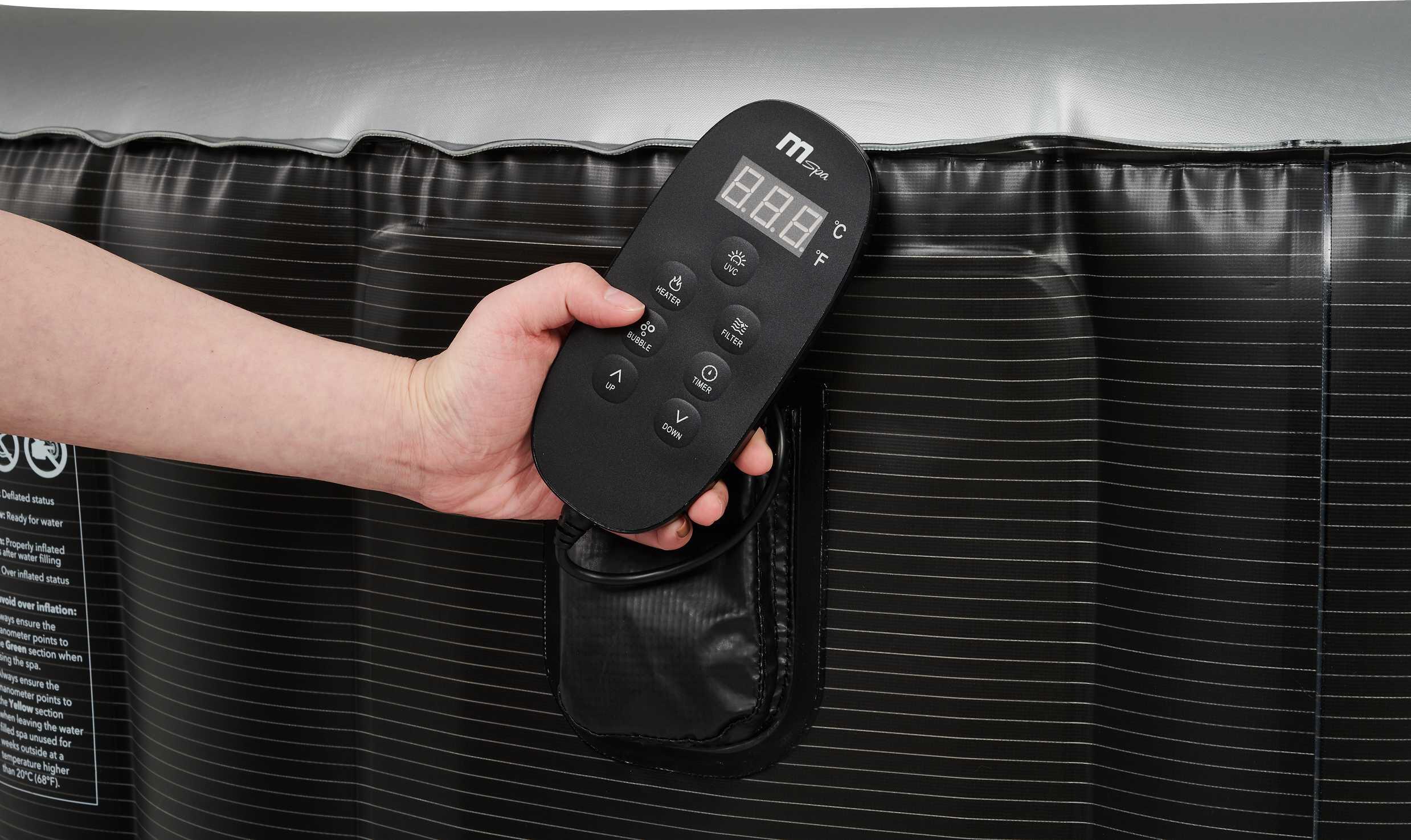 Basen z hydromasażem mSpa Comfort Starry 6os SPA ogrodowe dmuchane 930l LED 4/7