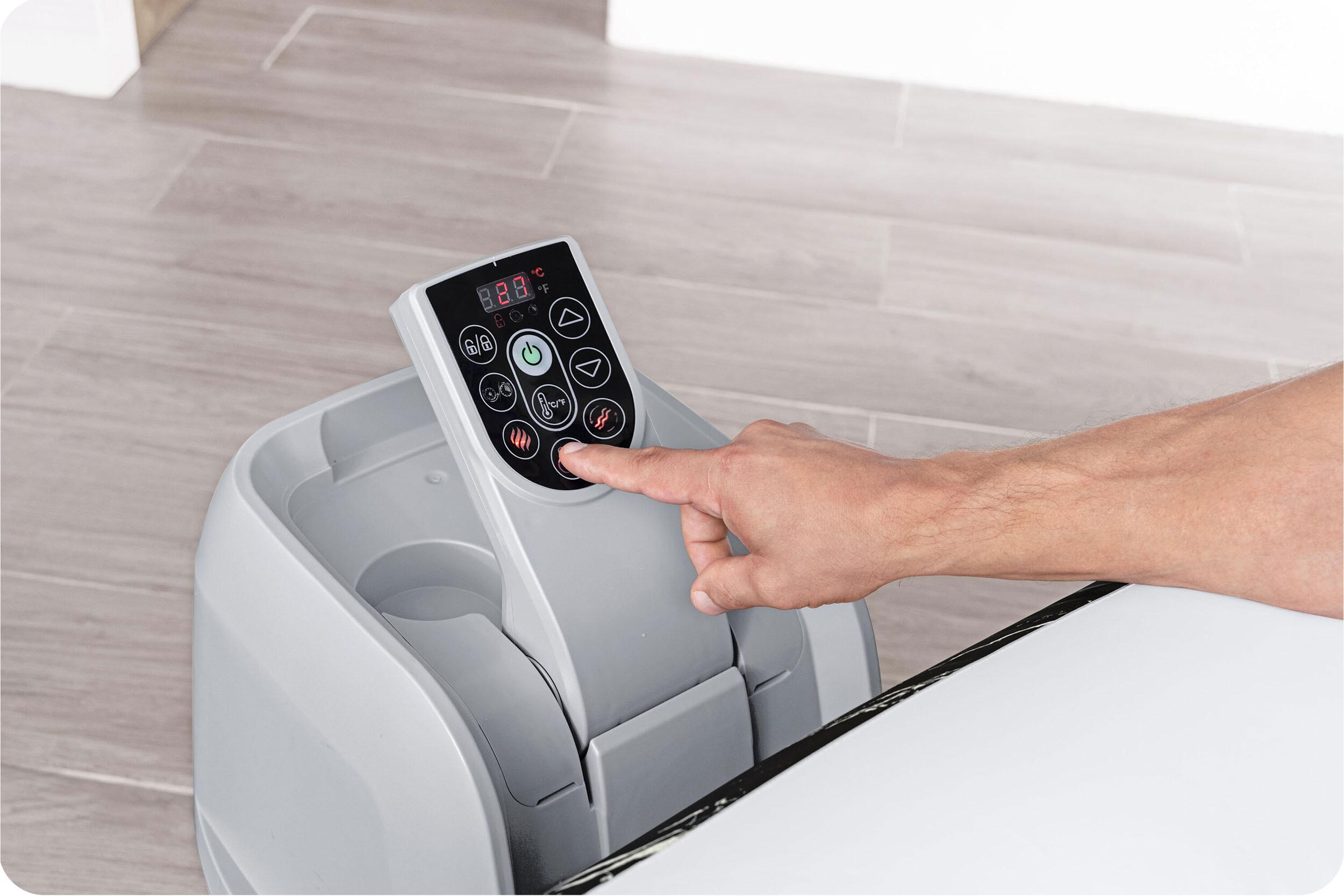 Bestway Spa gonflable carré Lay-Z-Spa Hollywood Luxe AirJet LED 4-6 personnes 4/7