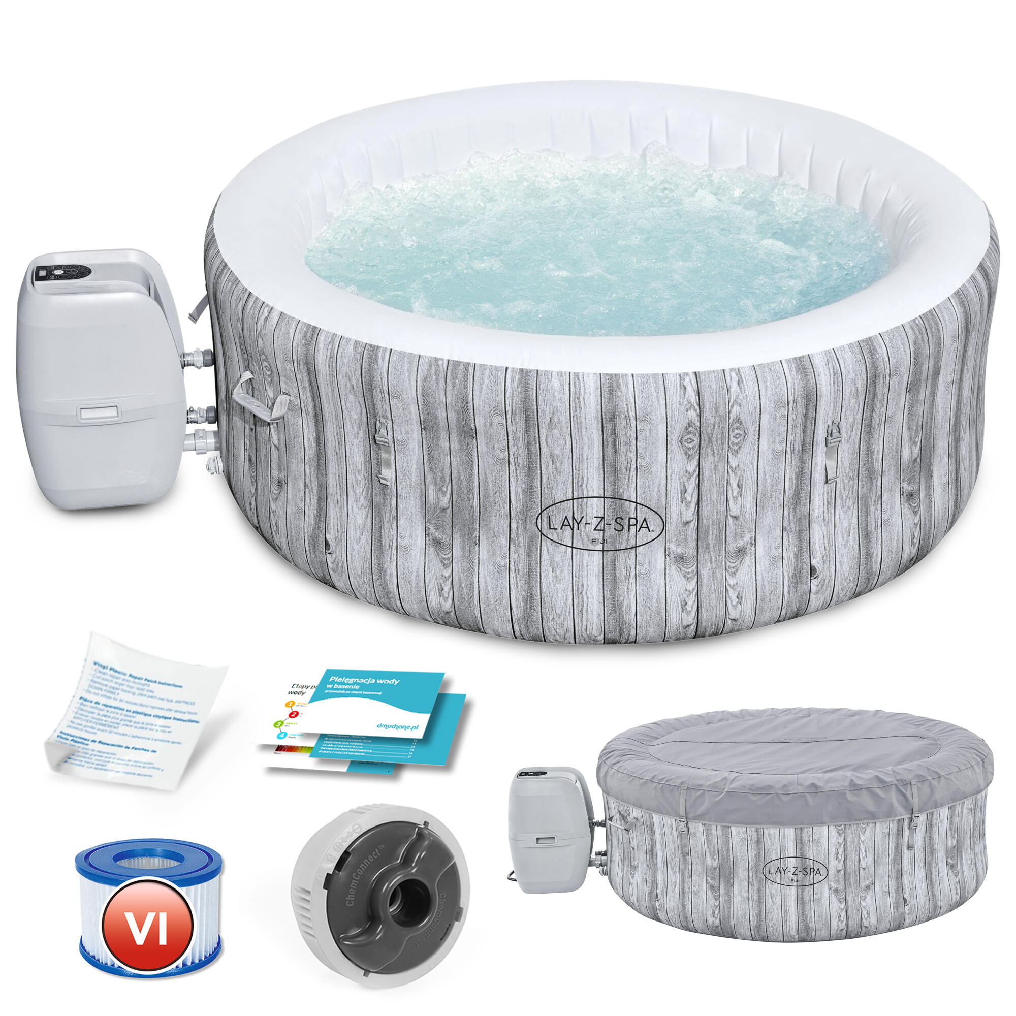 Bestway Spa gonflable rond Lay-Z-Spa Fiji AirJet 2-4 personnes 1/7