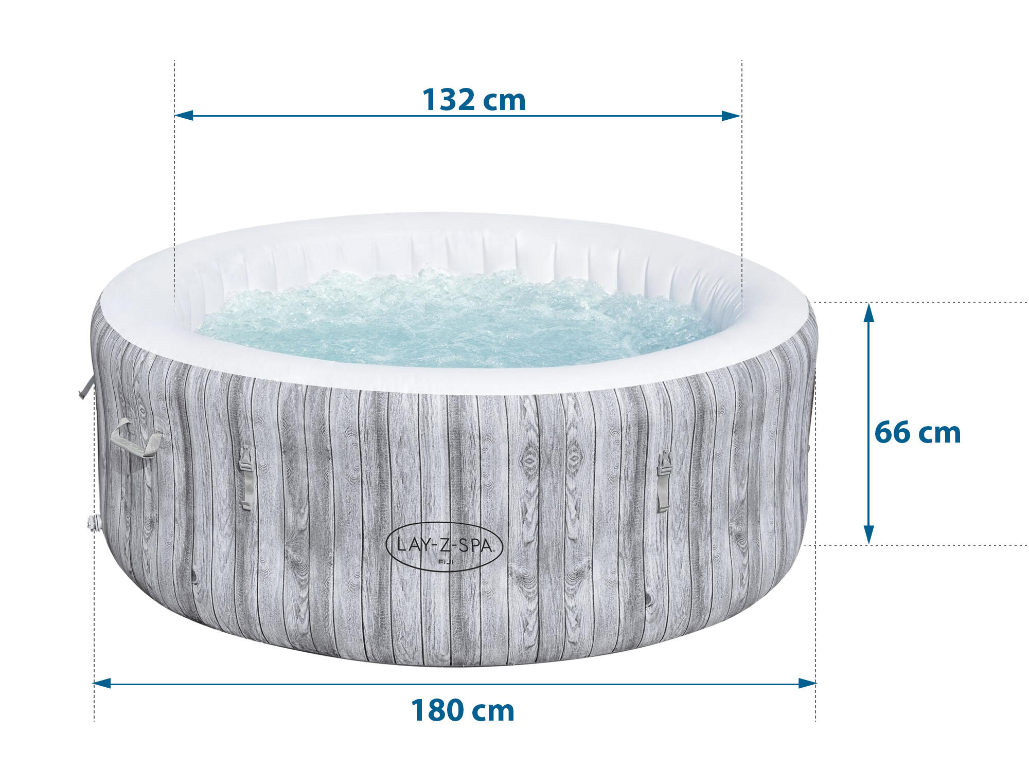Bestway Spa gonflable rond Lay-Z-Spa Fiji AirJet 2-4 personnes 4/7